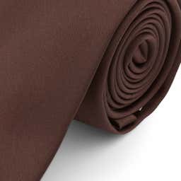 Dark Brown 6cm Basic Tie - 2 - gallery
