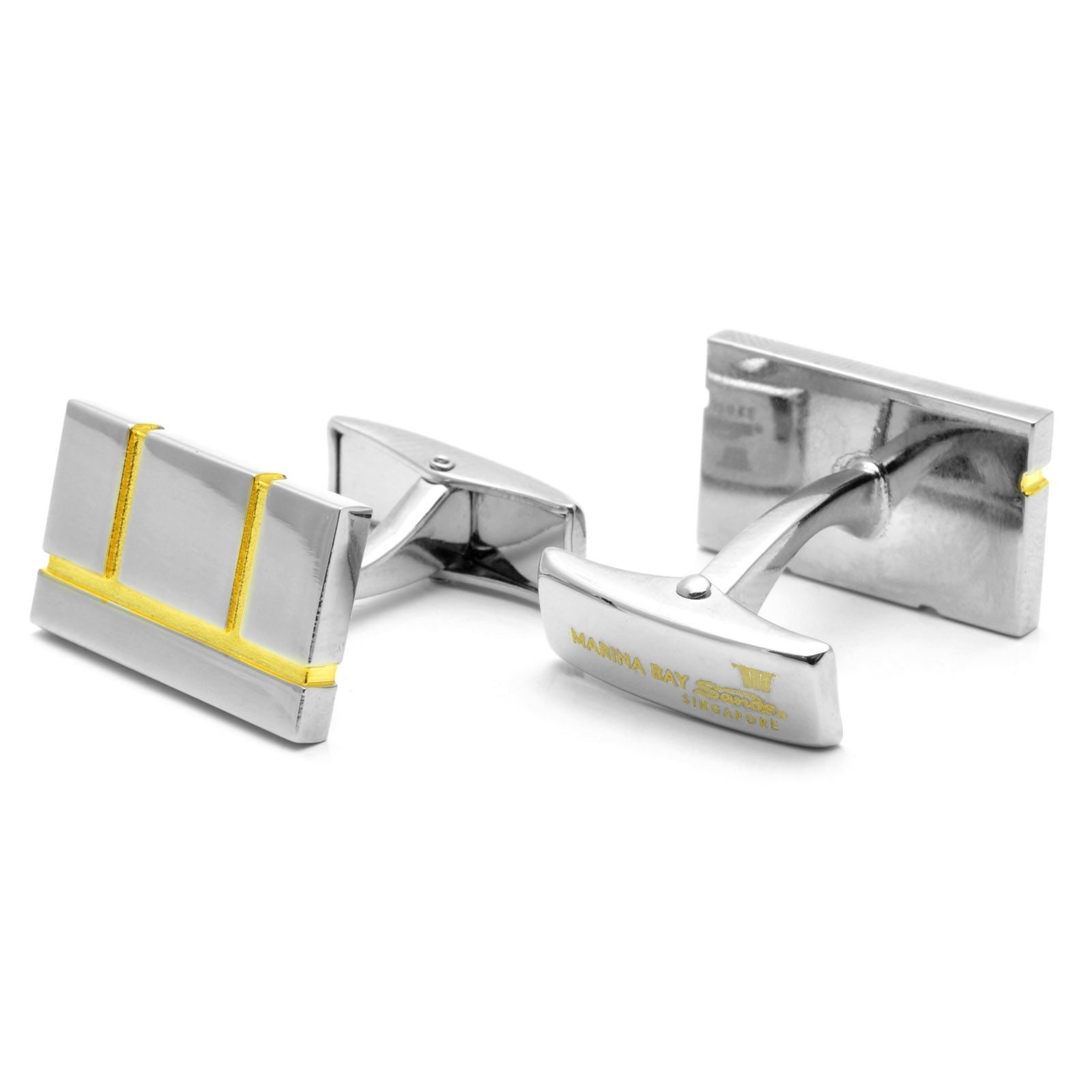 Stylische Silberfarbene & Goldfarbene Manschettenknöpfe - 2