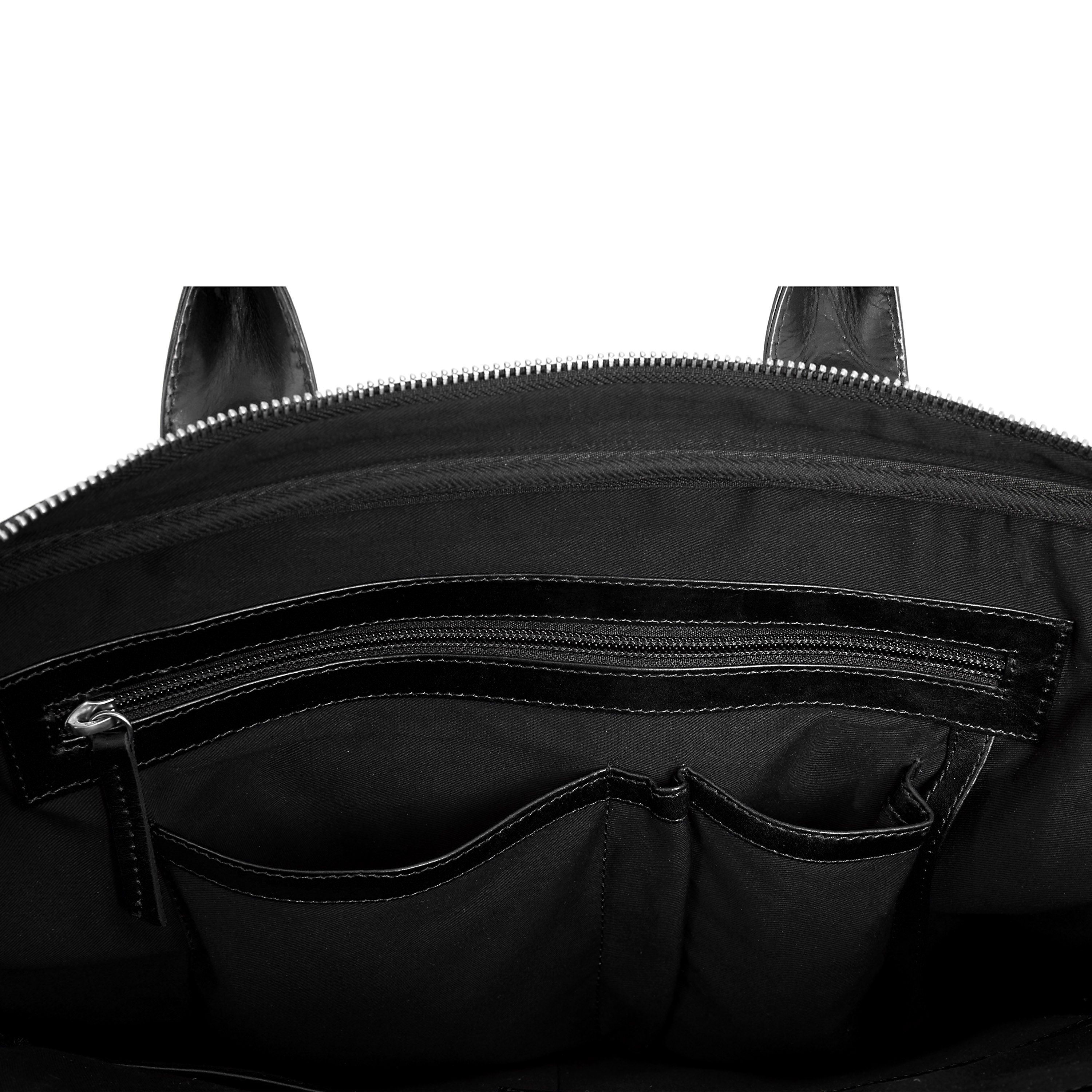 Zwarte Dunne Jasper Laptoptas met Rits - 11