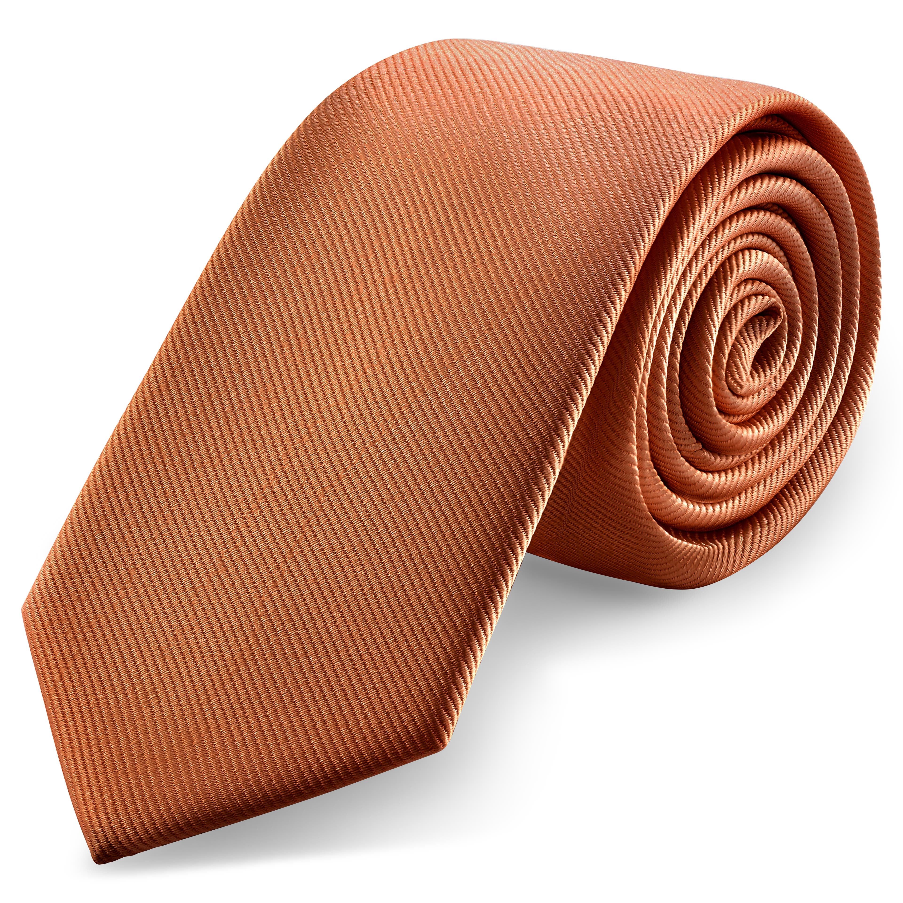 Cravată de culoarea coniacului ripsată de 8 cm