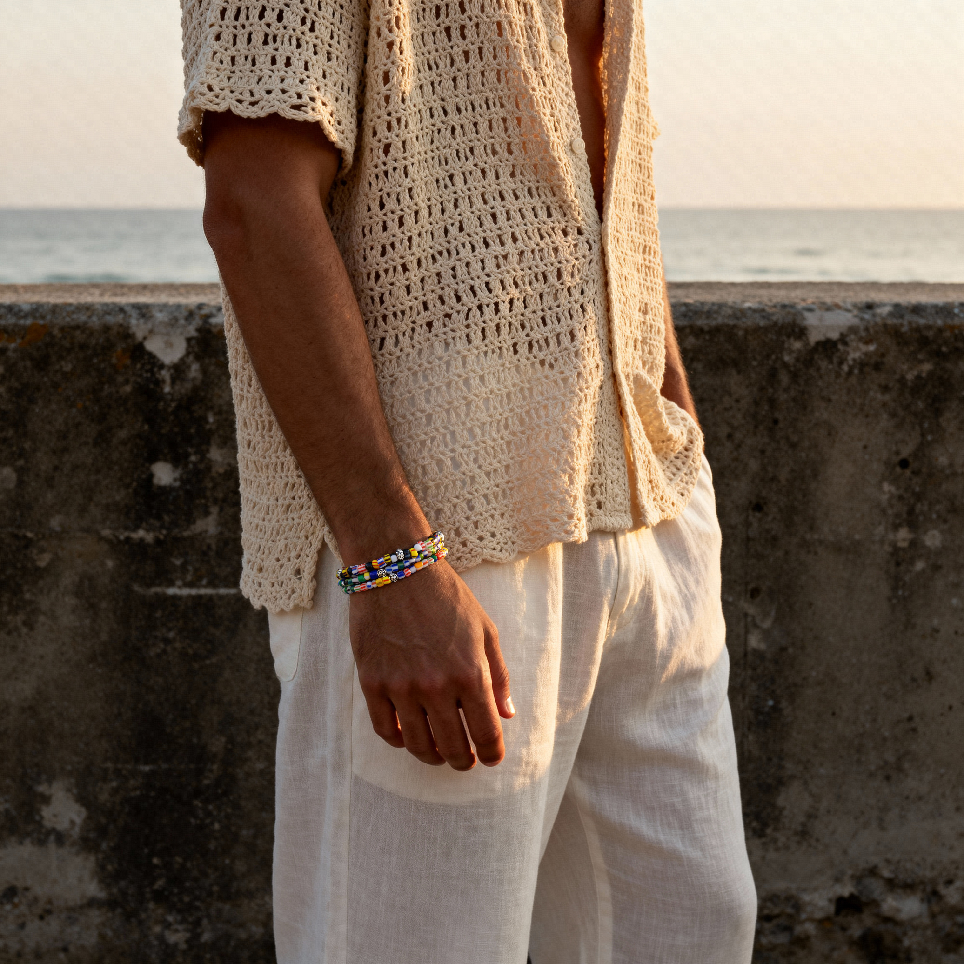 Amalfi | Trio Colourway 3-Pack Glass Beaded Bracelet Set - 2