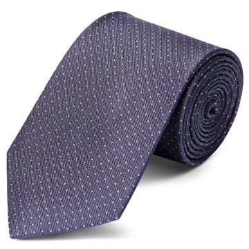 Šedá puntíkovaná hedvábná 8cm kravata