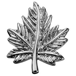Dianthus | Spilla da giacca color argento a forma di foglia