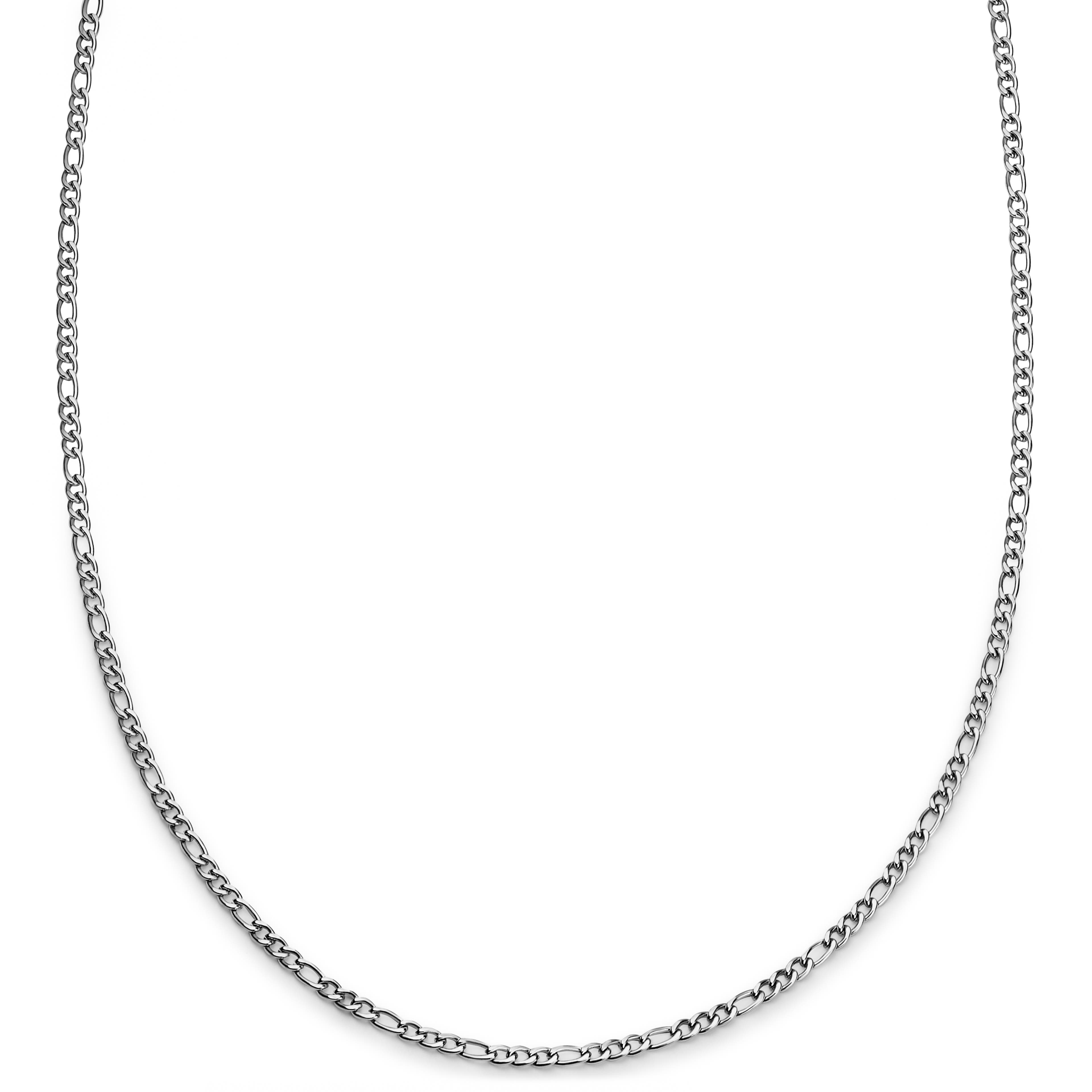 Essentials | 2 mm Sølvfarvet Figaro Kæde Halskæde