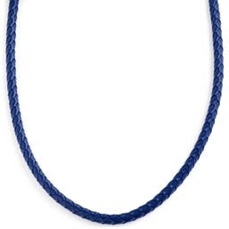 Tenvis | 1/5" (5 mm) Blue Leather Necklace