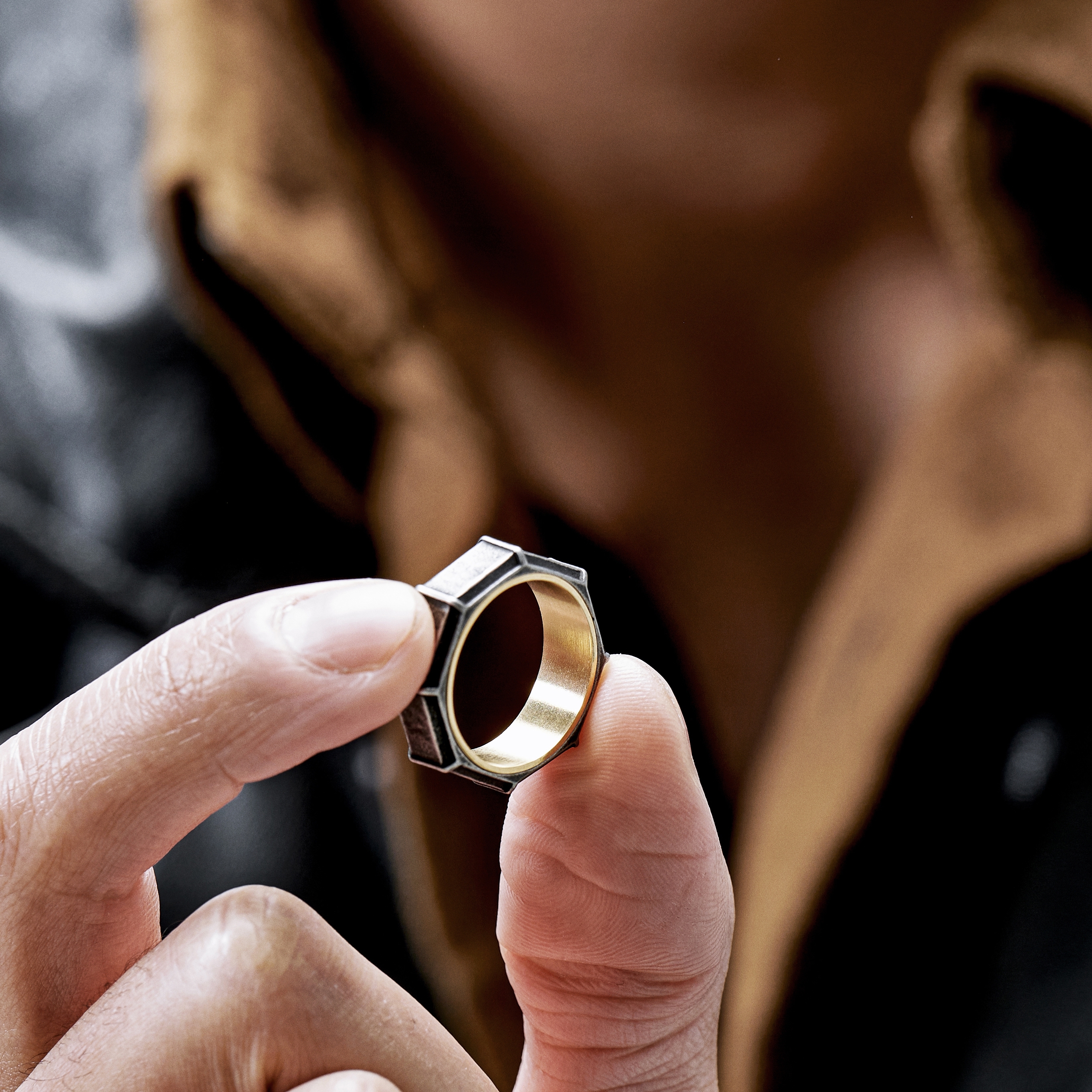 Сиво-златист пръстен Pearce Torque - 2