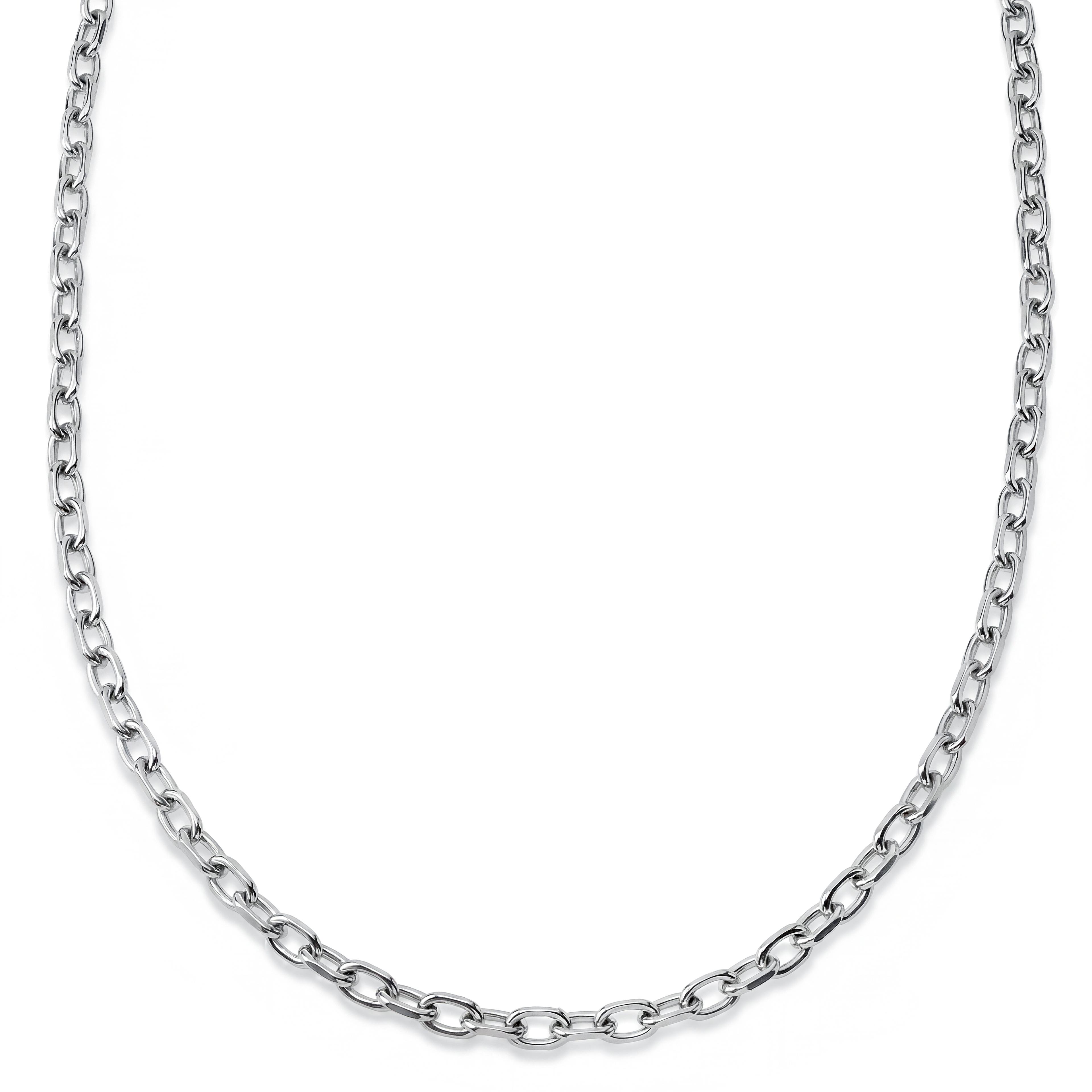 New Classics | Collier à maille forçat avec fermoir à bascule en acier inoxydable argenté - 6,5 mm New Classics | Collier à maille forçat avec fermoir à bascule en acier inoxydable argenté - 6,5 mm