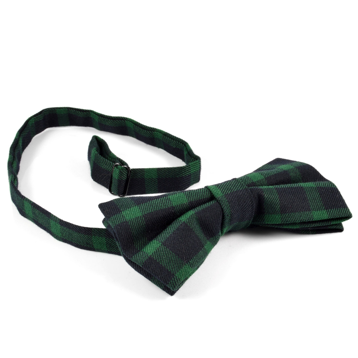 Grøn/Sort Ternet Bomulds Butterfly - 2