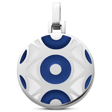 Evil Eye | Silver-tone Circle Dark Blue Pendant Evil Eye | Silver-tone Circle Dark Blue Pendant