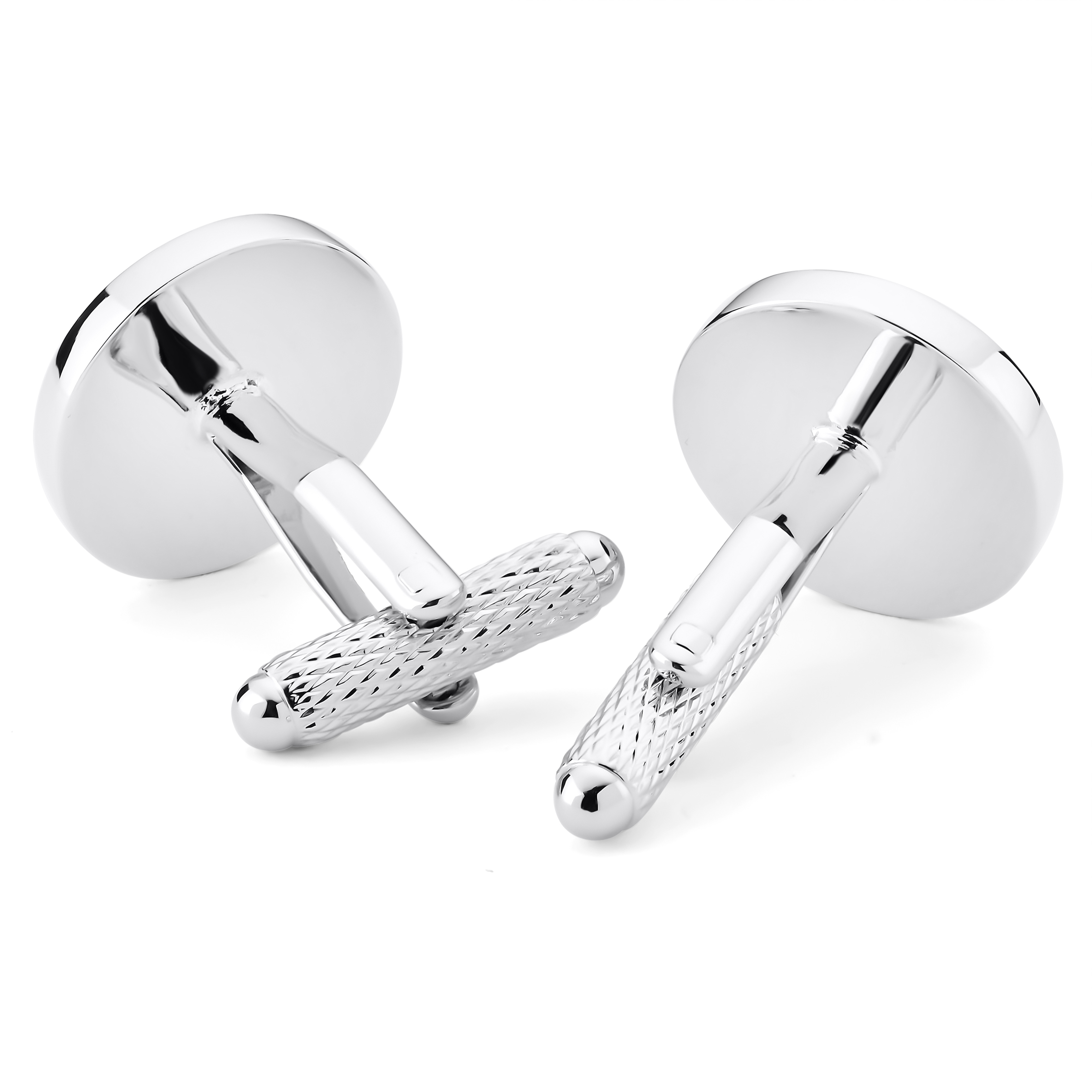 Novelle | Hõbedatooni ja sinised Fleur-de-lis mansetinööbid - 2