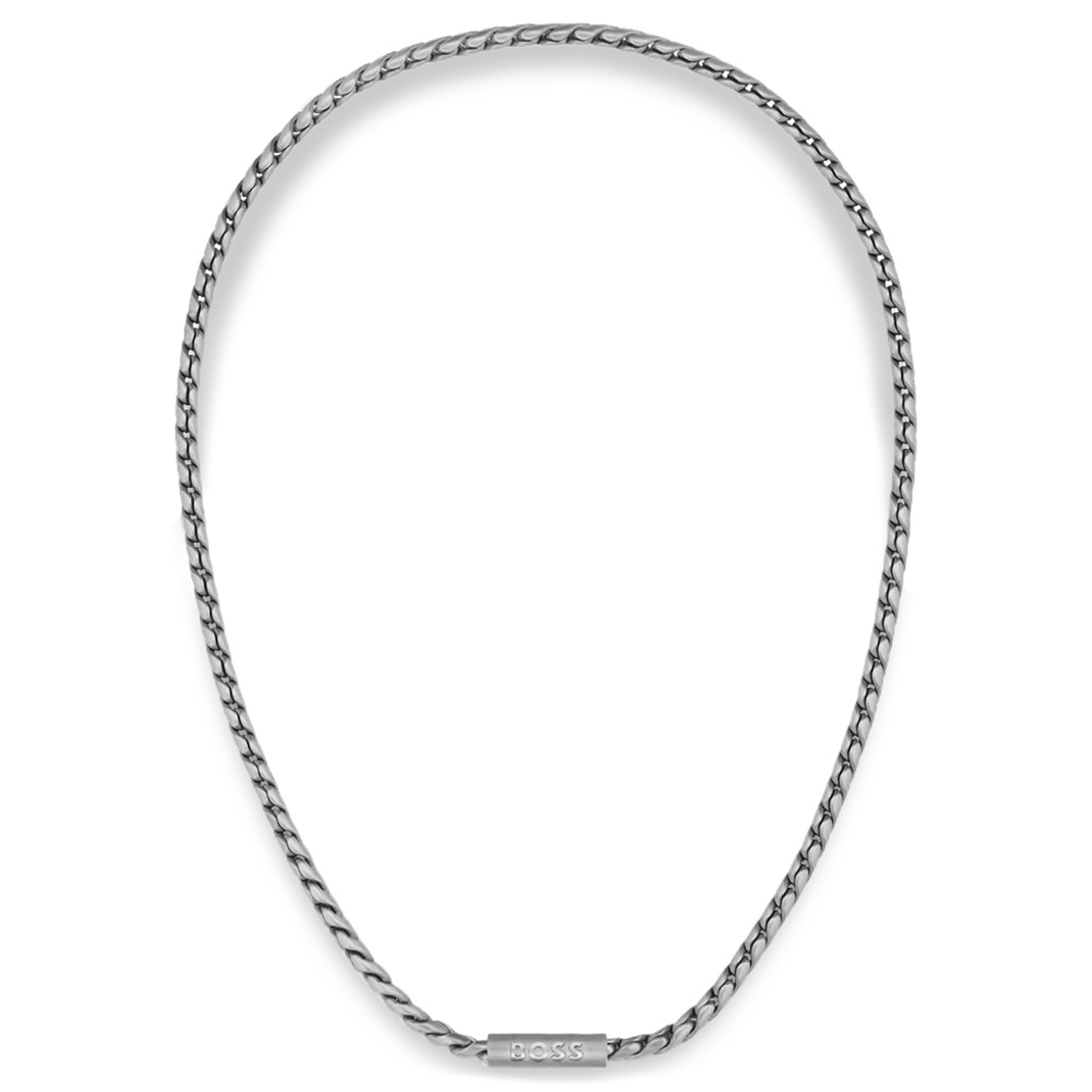 Collar BOSS Doran plateado Collar BOSS Doran plateado