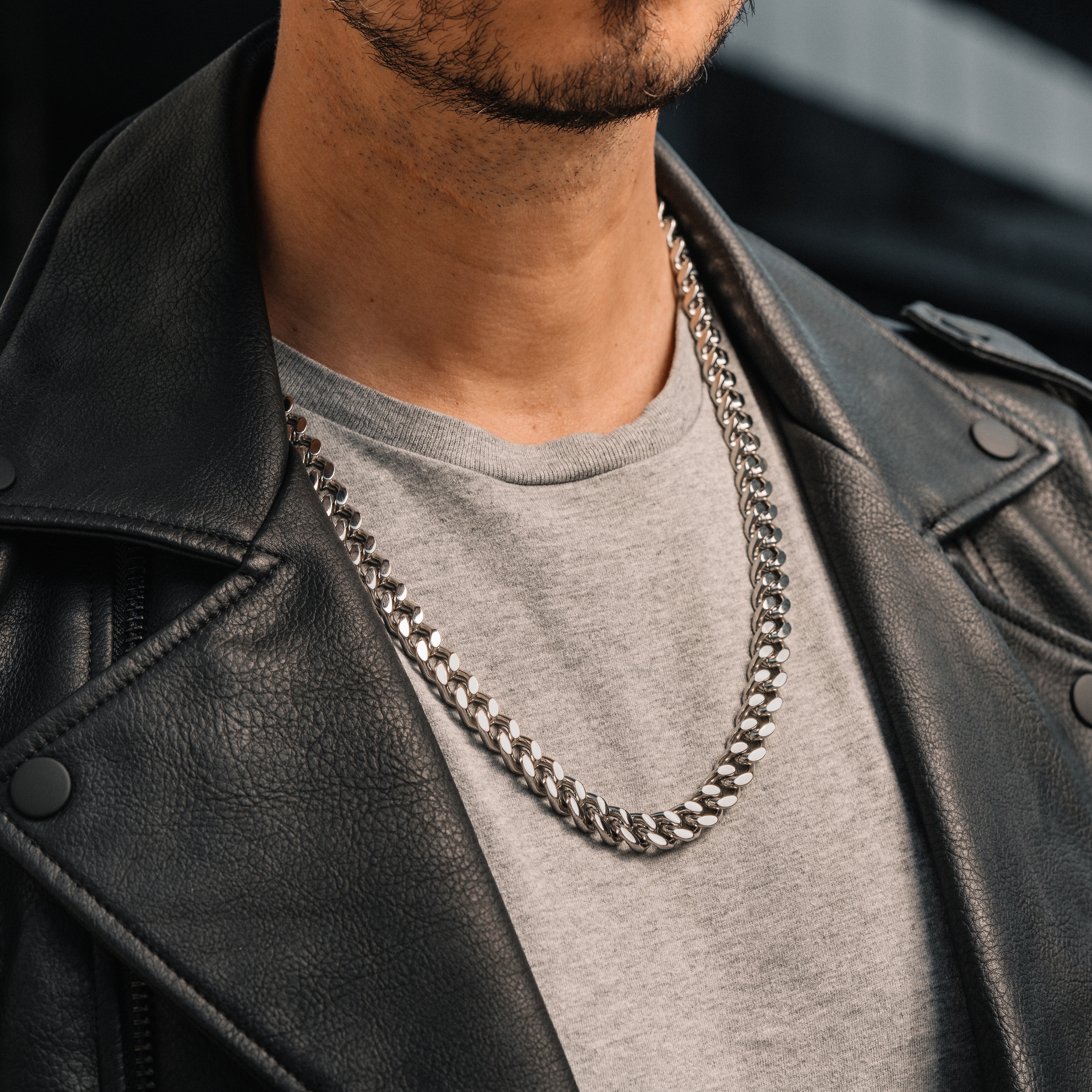 Cuban Curb Stainless Steel Necklace & Unique Lock - 4