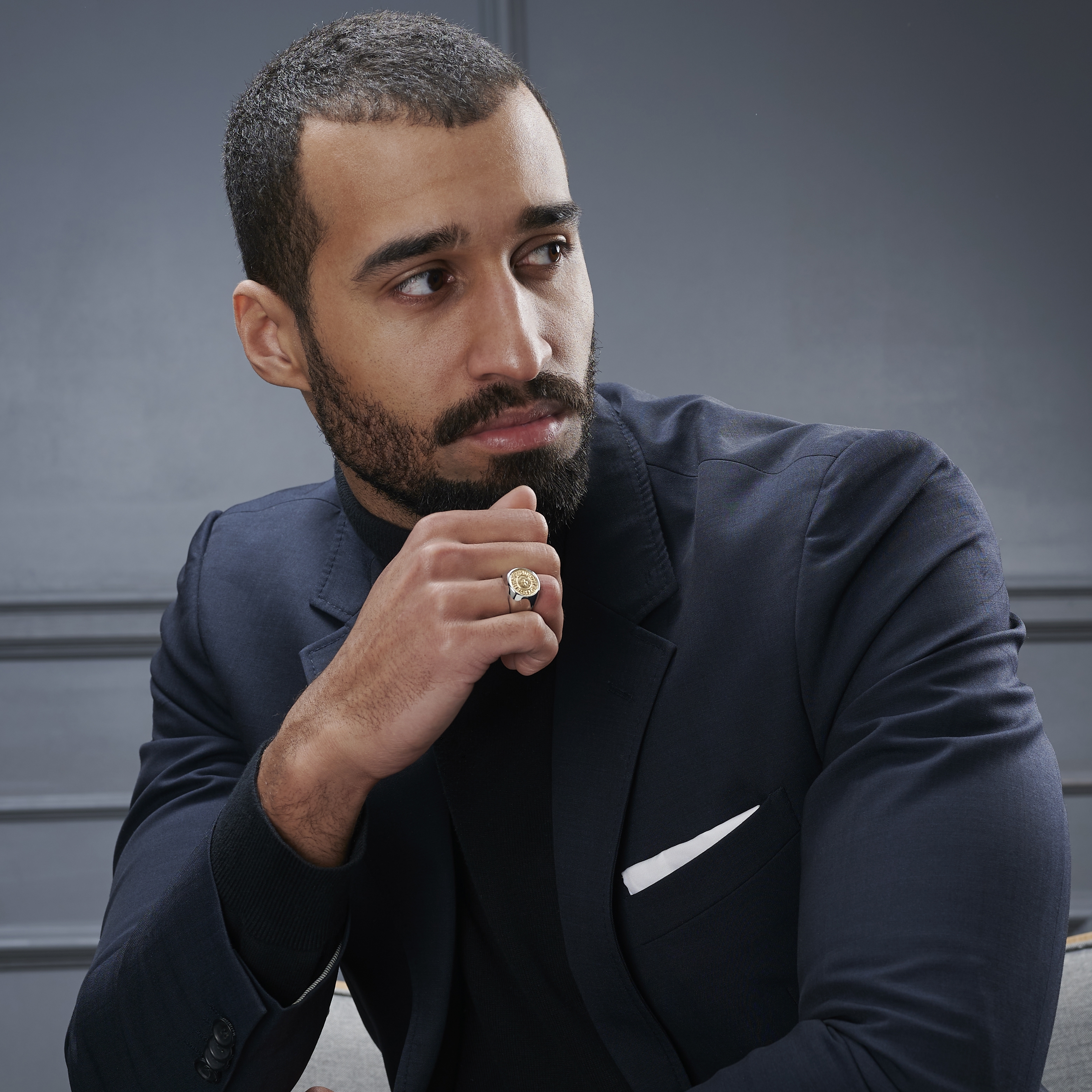 Ασημί & Χρυσαφί Ατσάλινο Δαχτυλίδι Lonya Makt - 5