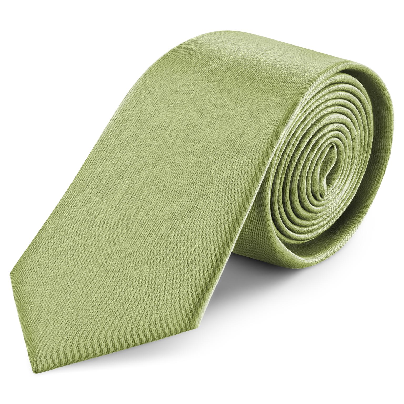 8 cm Light Green Satin Tie 8 cm Light Green Satin Tie