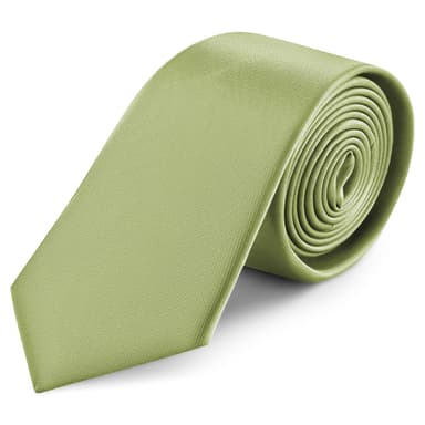 8 cm Hellgrüne Satin Krawatte 8 cm Hellgrüne Satin Krawatte