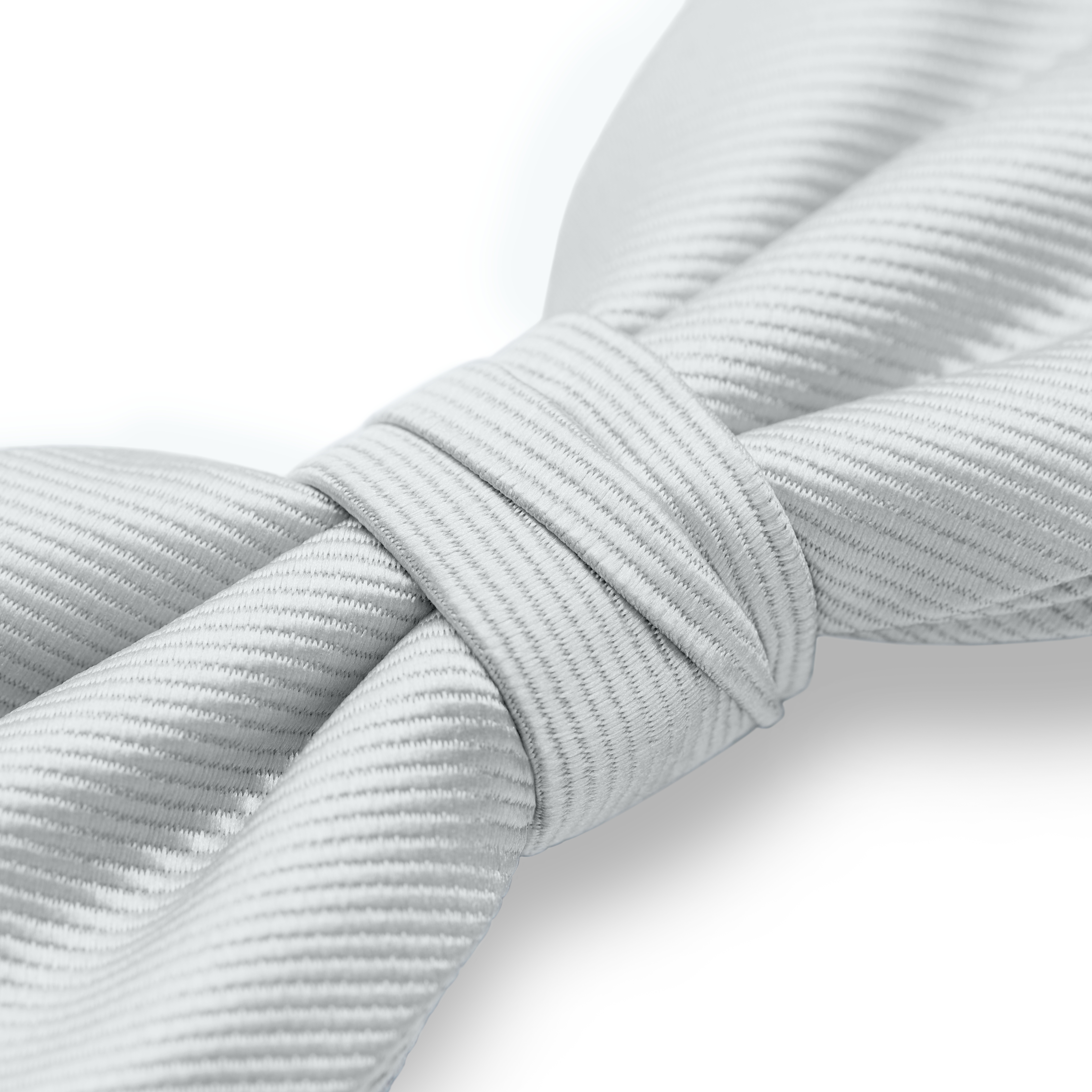 Silberfarbene vorgebundene Fliege aus Grosgrain - 4