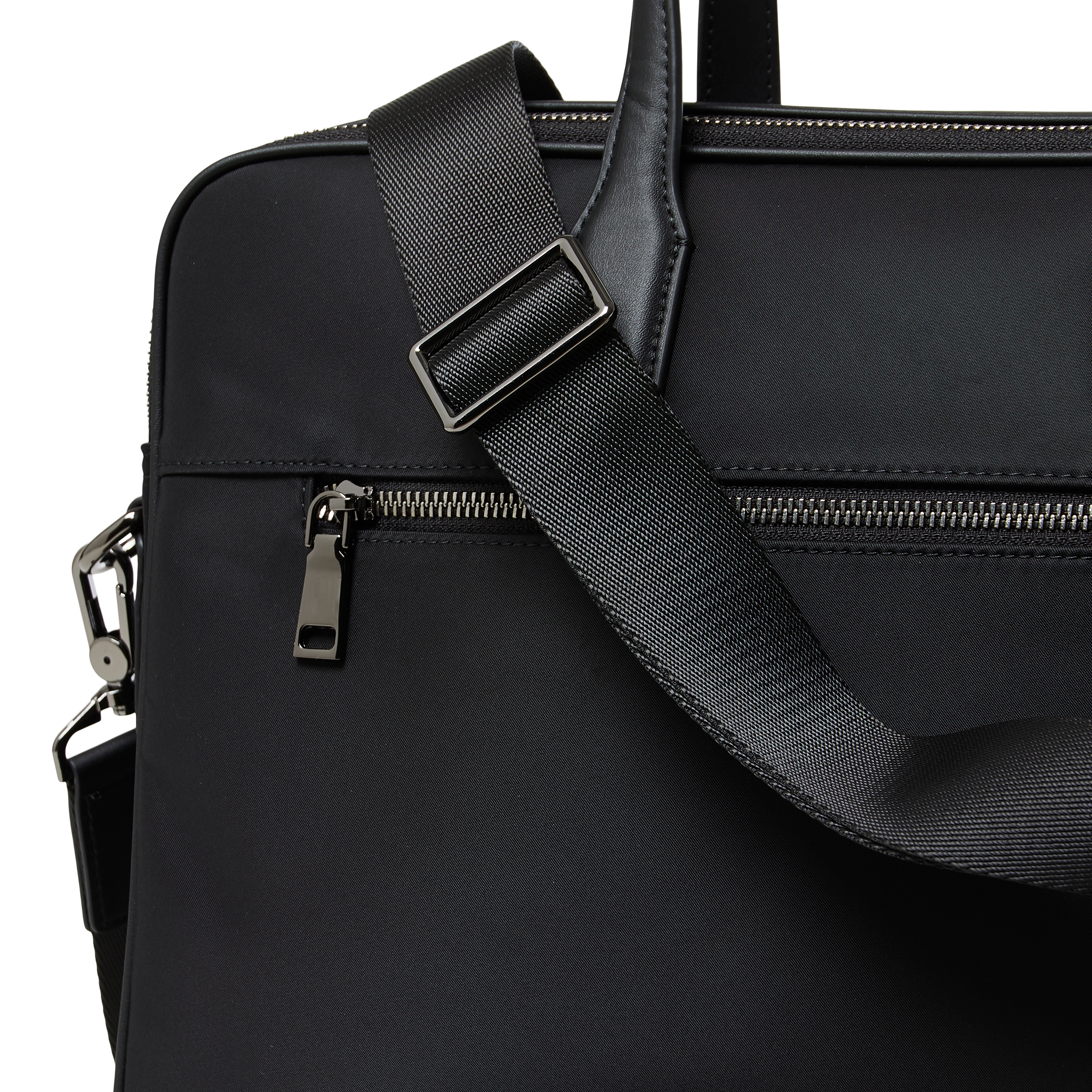 Fibron | Black Microfiber Laptop Bag - 4