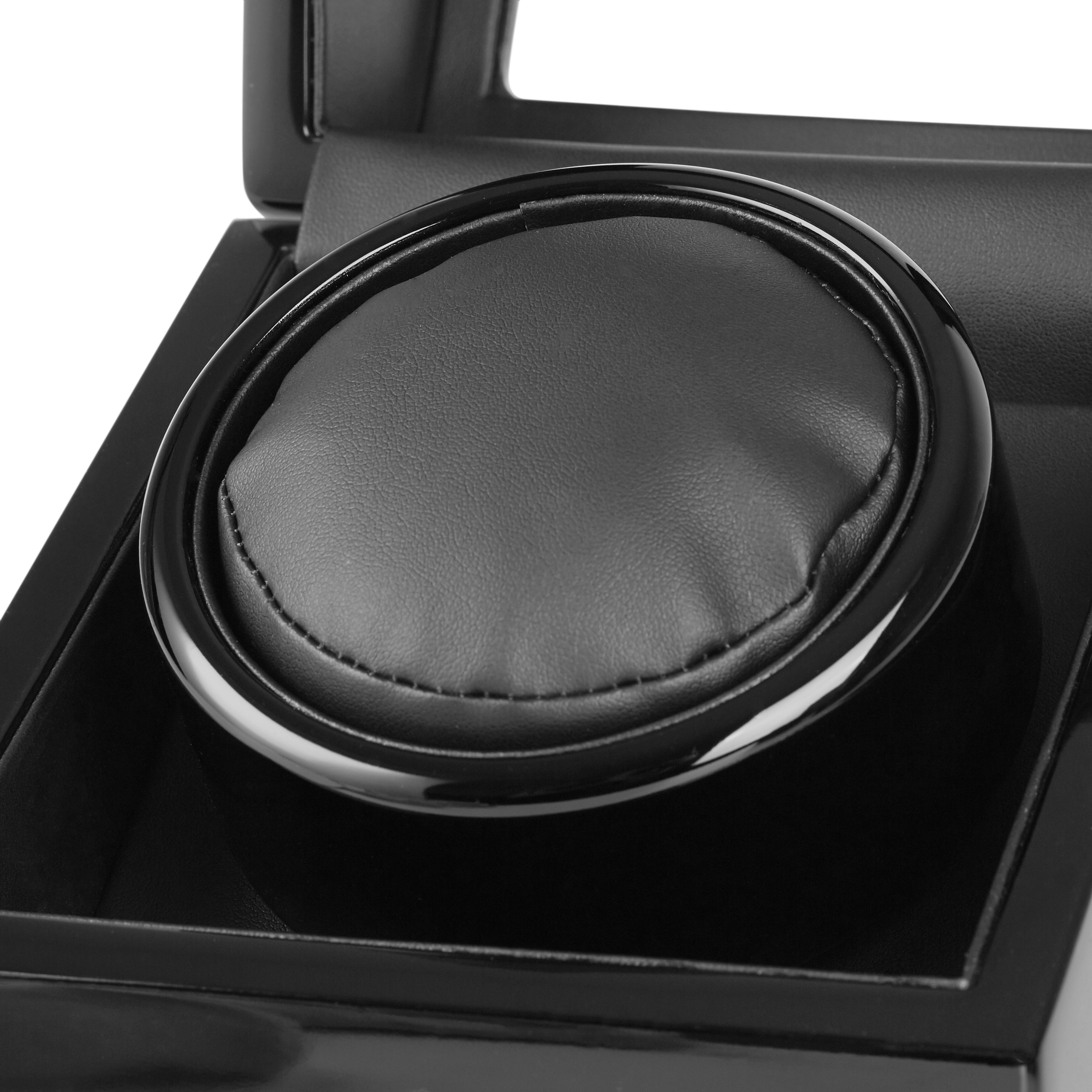 Svart Polerad Roterande Klocklåda - 1 klocka - 5