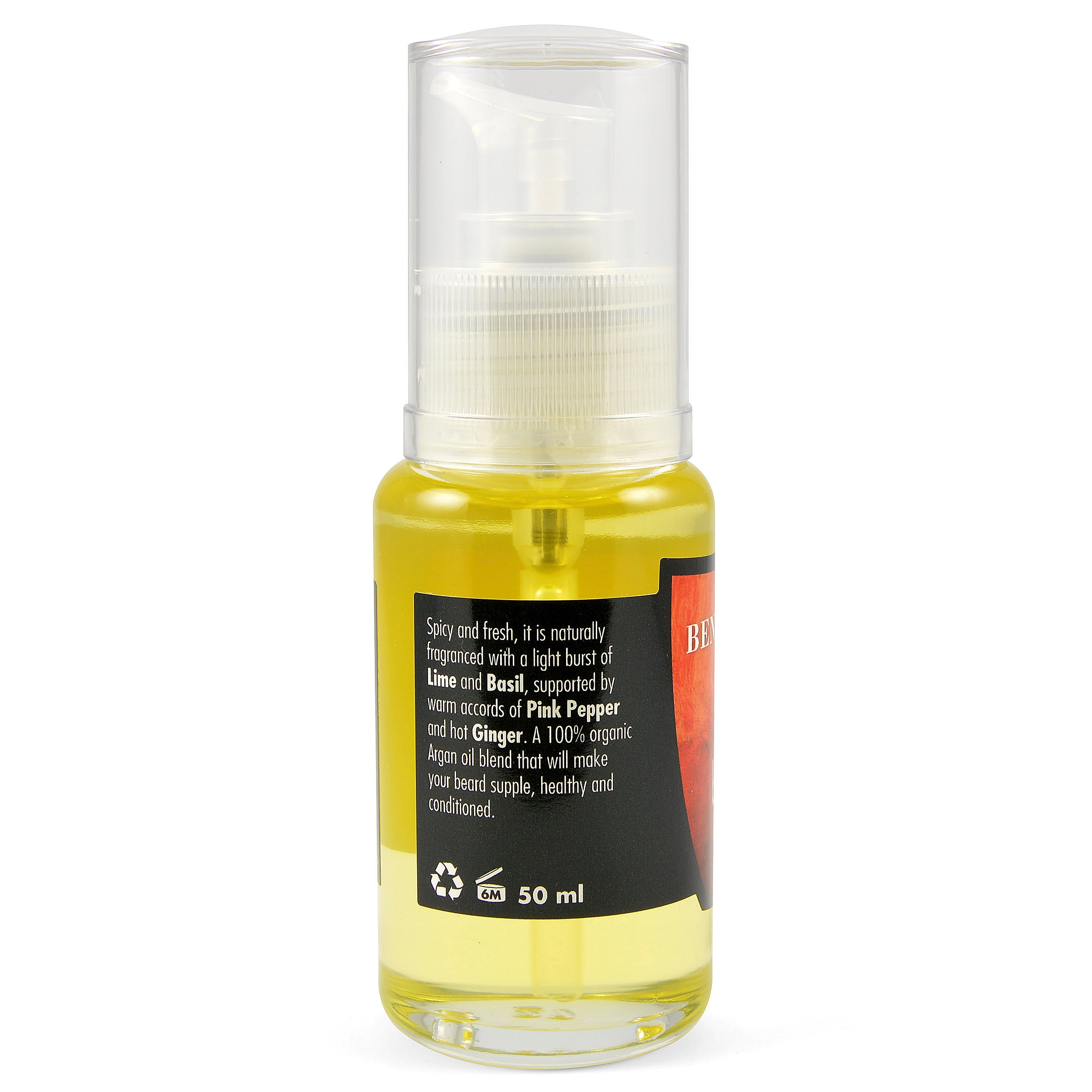 Aceite de argán para barba con lima y pimienta  - 2