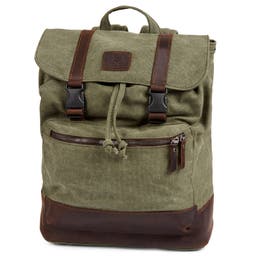 Zielono-brązowy plecak Sam