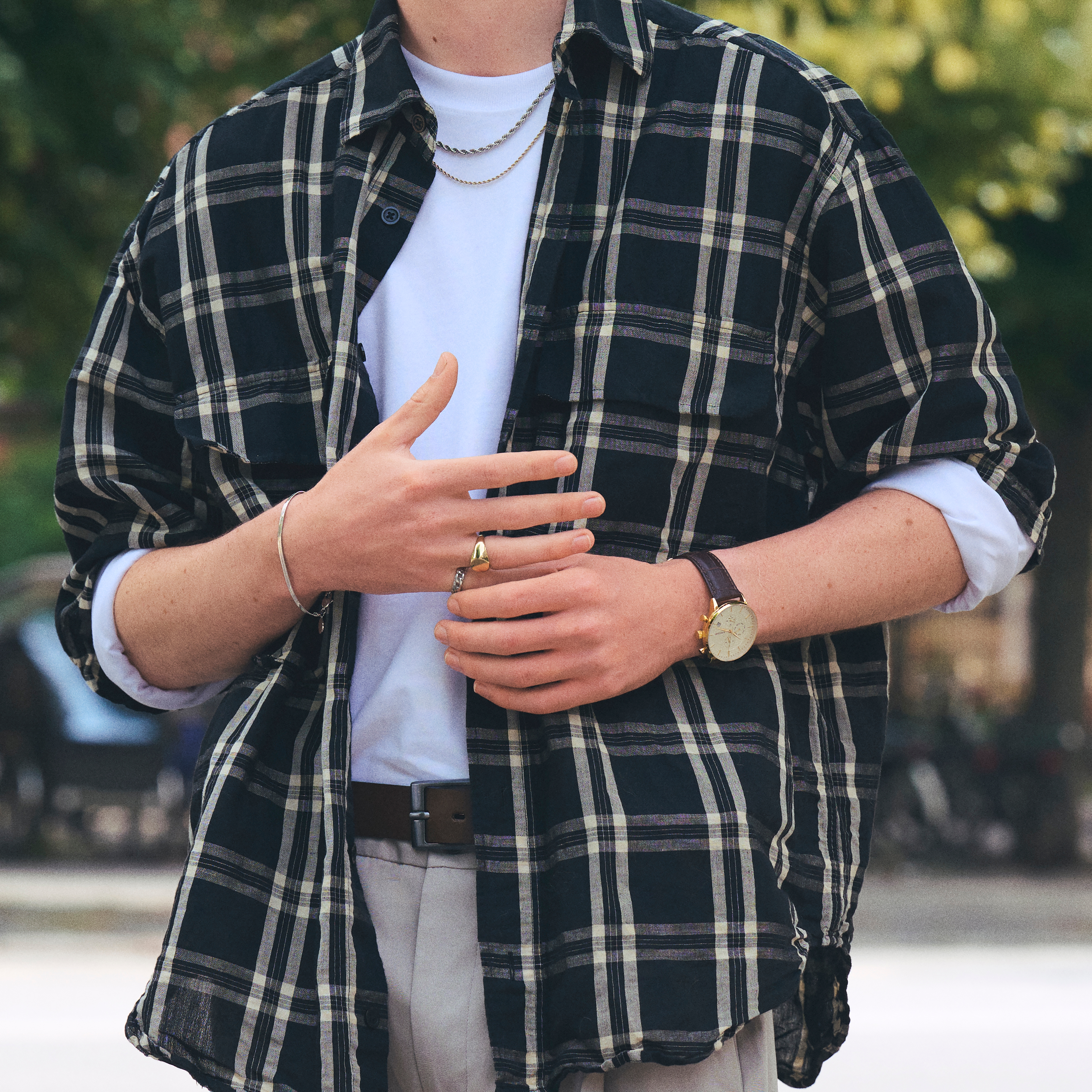 Стоманен часовник с две часови зони Laurens Ternion - 5