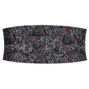Sötétkék és sötétzöld PAISLEY mintás selyem övsál Sötétkék és sötétzöld PAISLEY mintás selyem övsál