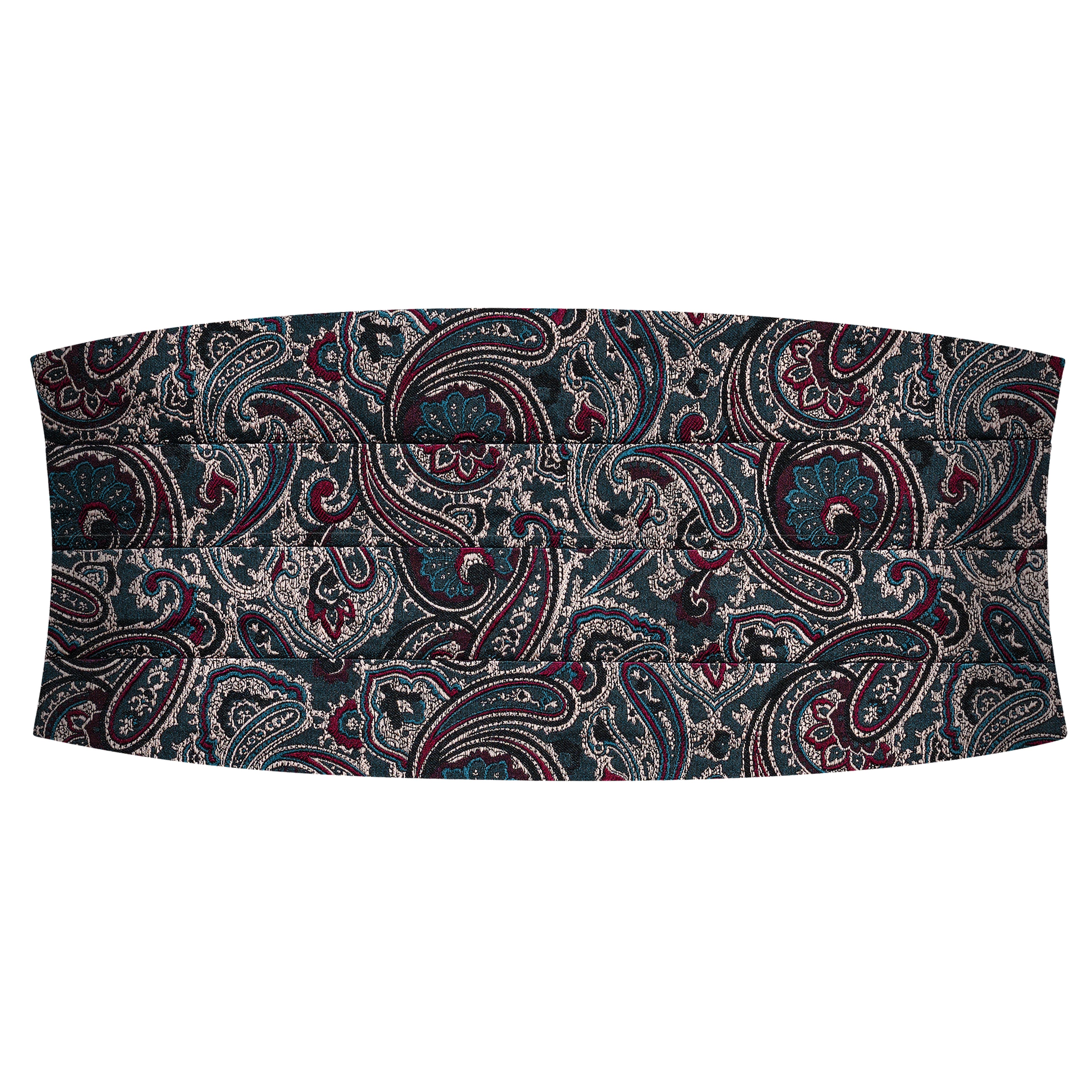 Mørkeblå & Mørkegrøn PAISLEY Silkeskærf Mørkeblå & Mørkegrøn PAISLEY Silkeskærf