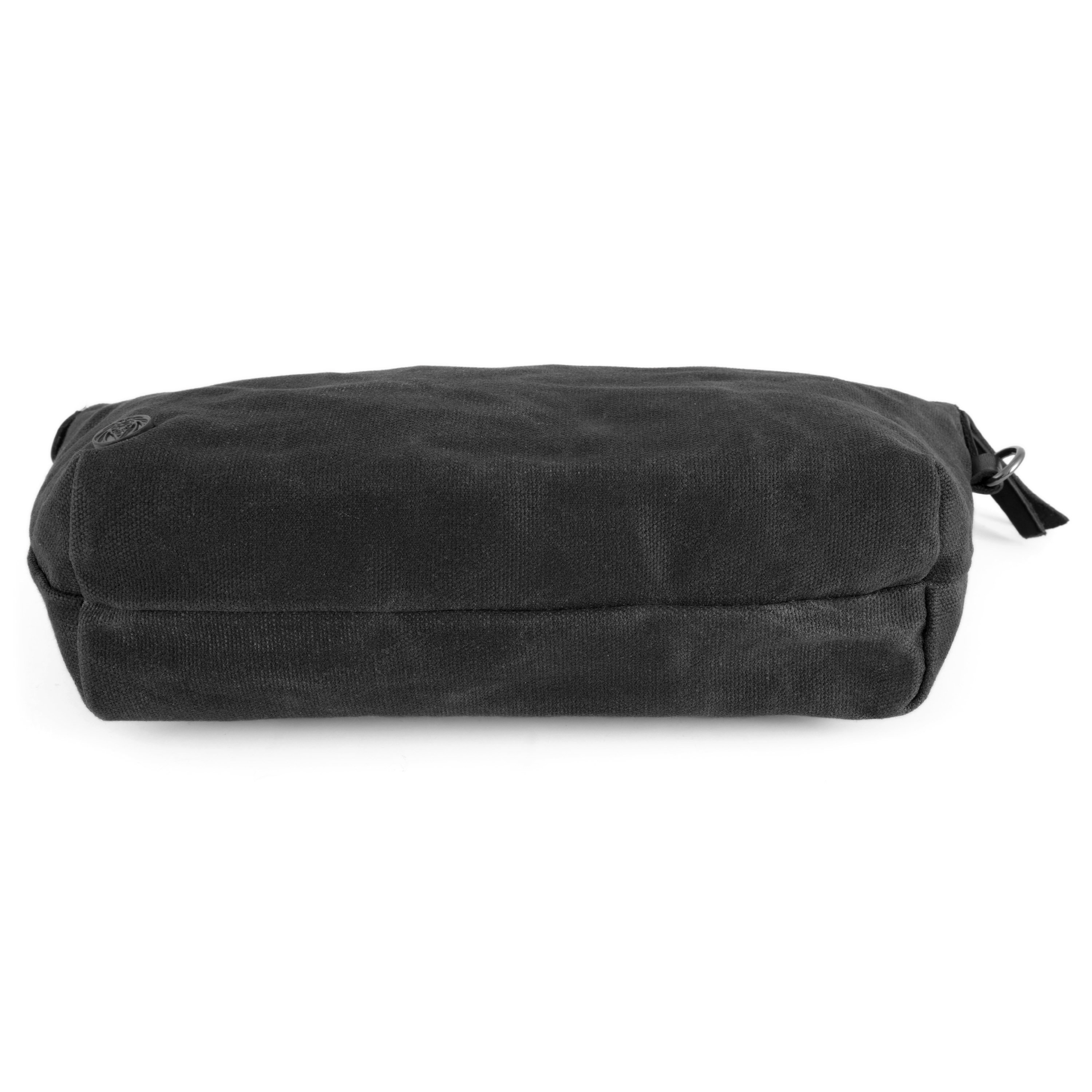 Schwarzer Drexel Kulturbeutel Aus Gewachstem Canvas - 6