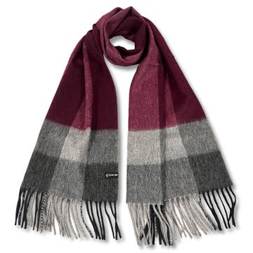 Aurora | Μωβ και γκρι μάλλινο ριγέ κασκόλ Aurora | Μωβ και γκρι μάλλινο ριγέ κασκόλ