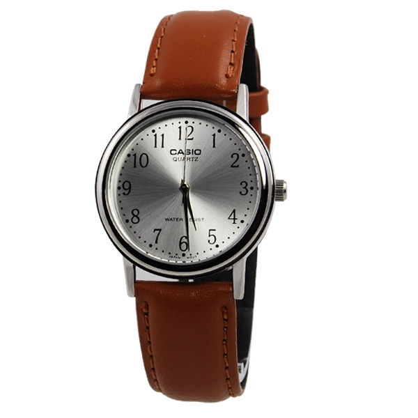 Brunt Læderrem Casio Ur - 1