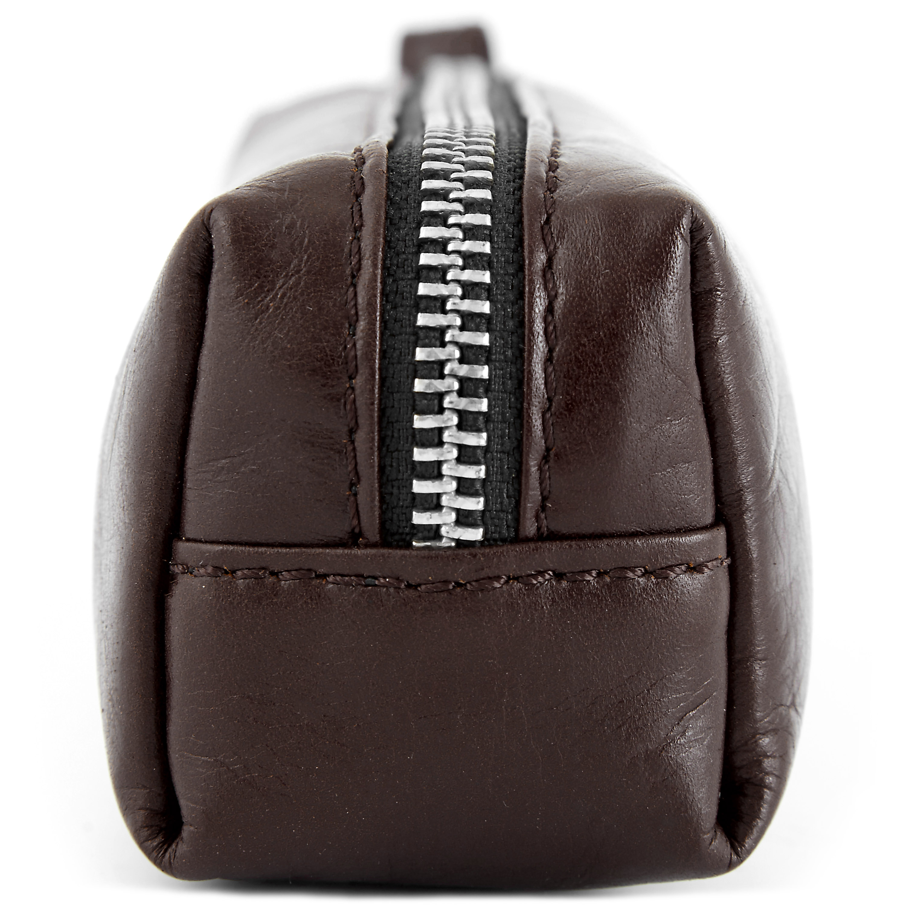 Tummanruskea kompakti Jasper-toilettilaukku - 4