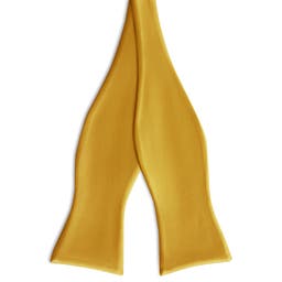 Golden Brown Self-Tie Satin Bow Tie