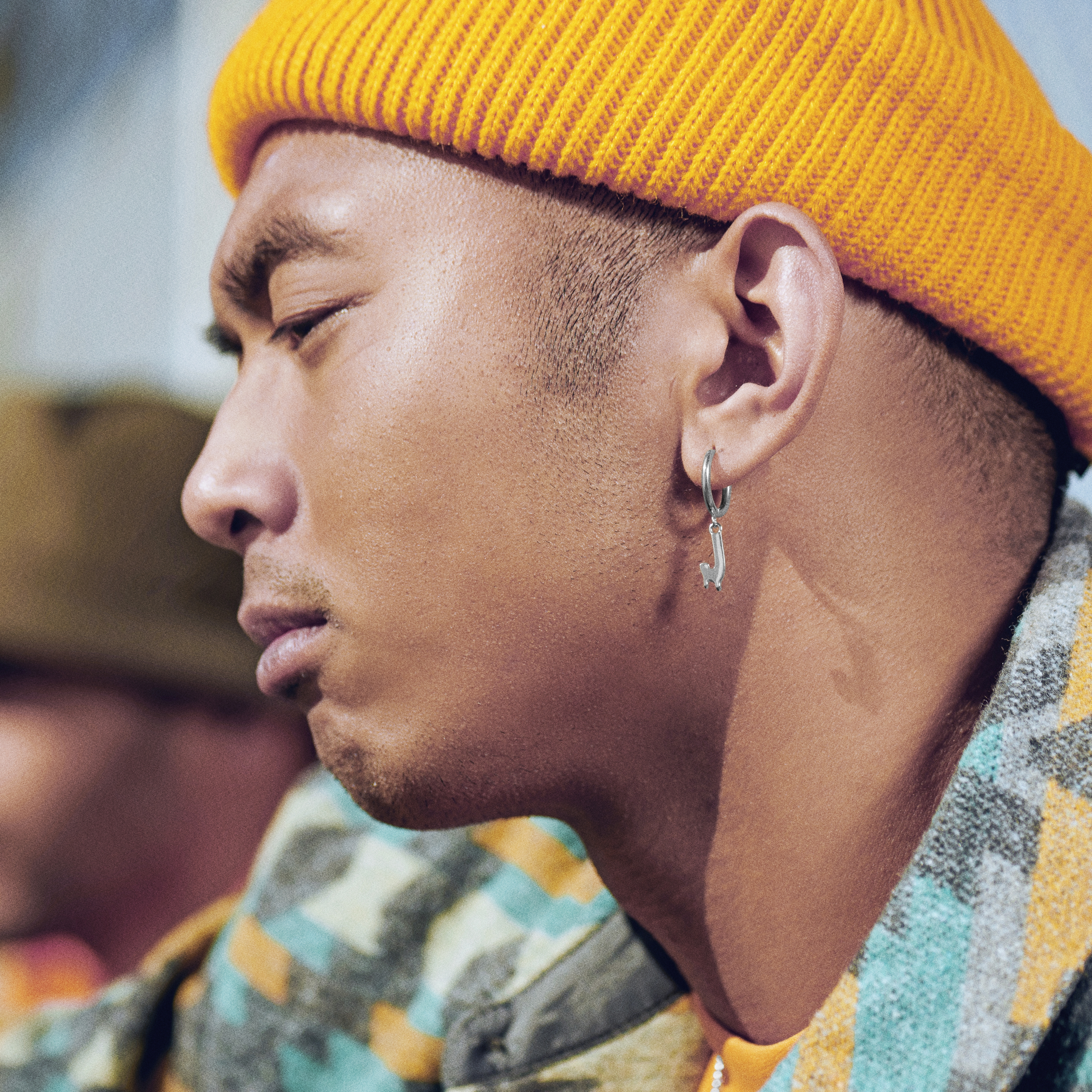 Fahrenheit | Melting Steel Initial J Earring - 2