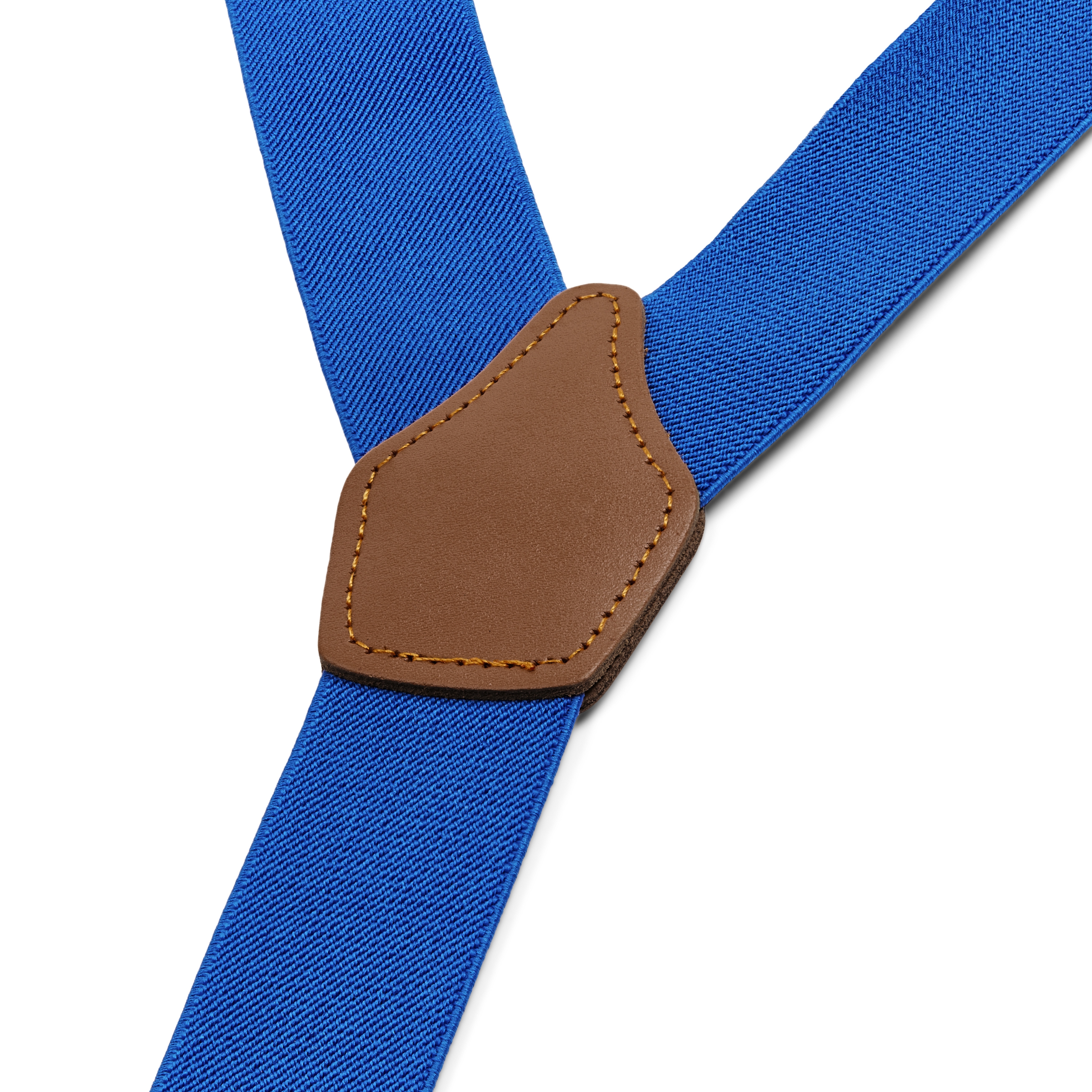 Bretele late albastre din piele - 2