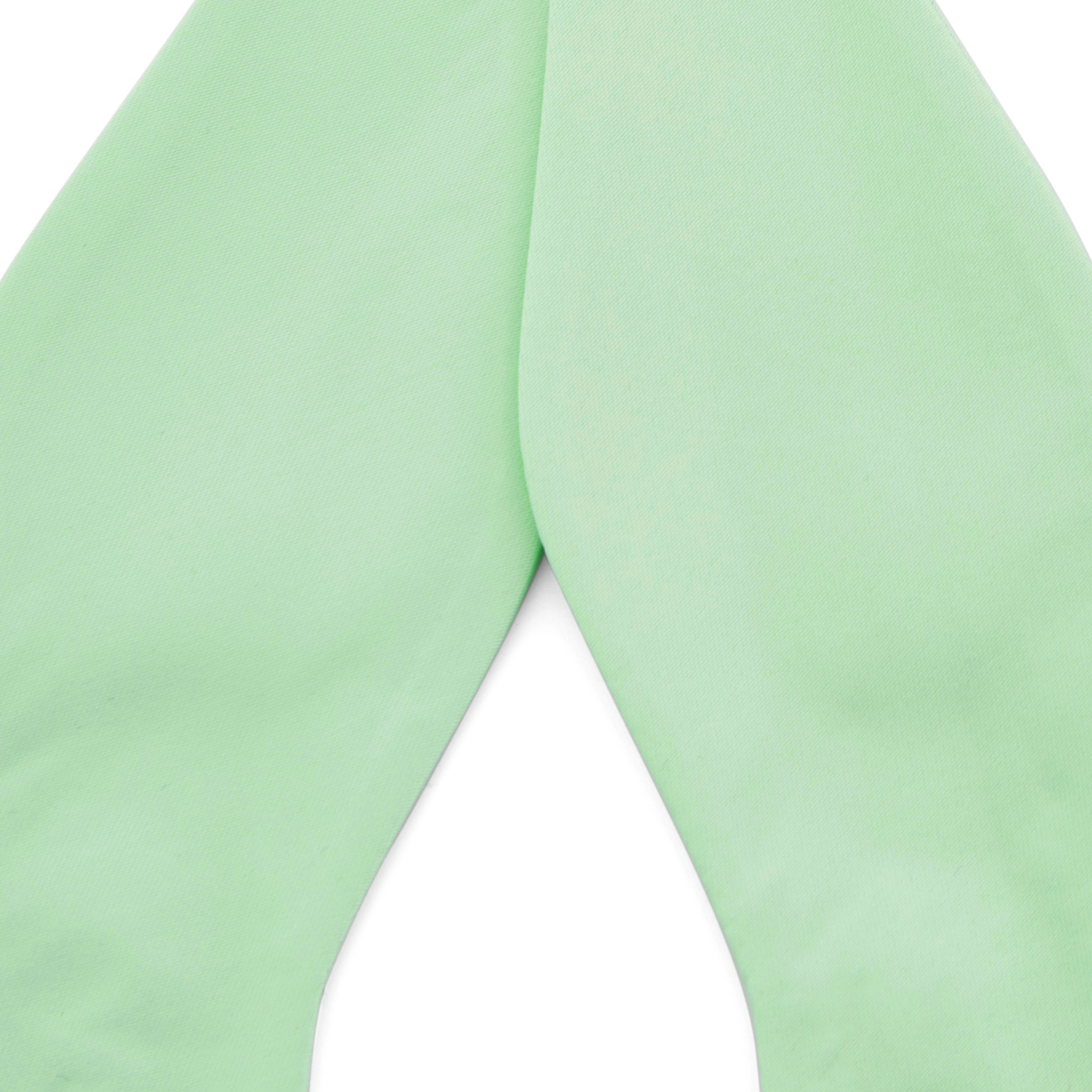 Едноцветна папийонка за връзване в ментов цвят - 2