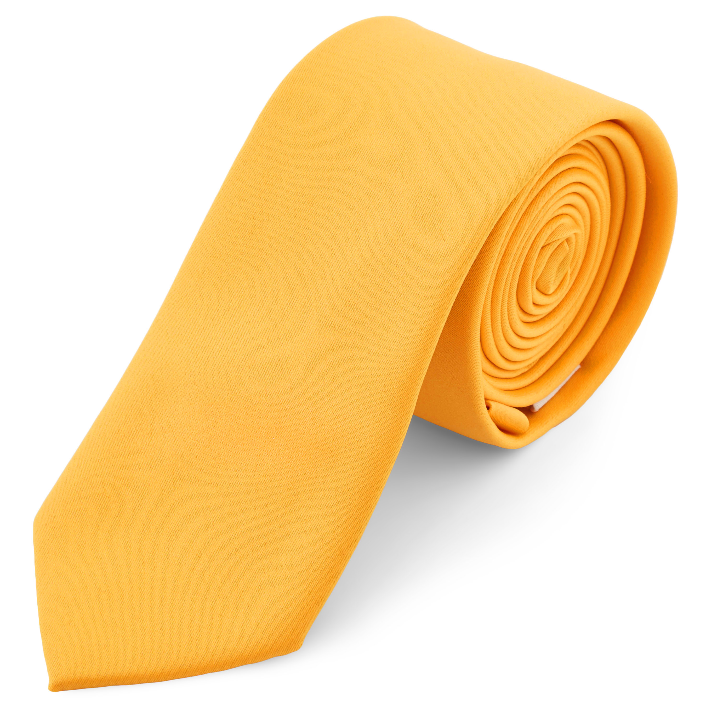 Ochre Yellow 6cm Basic Necktie  - 1