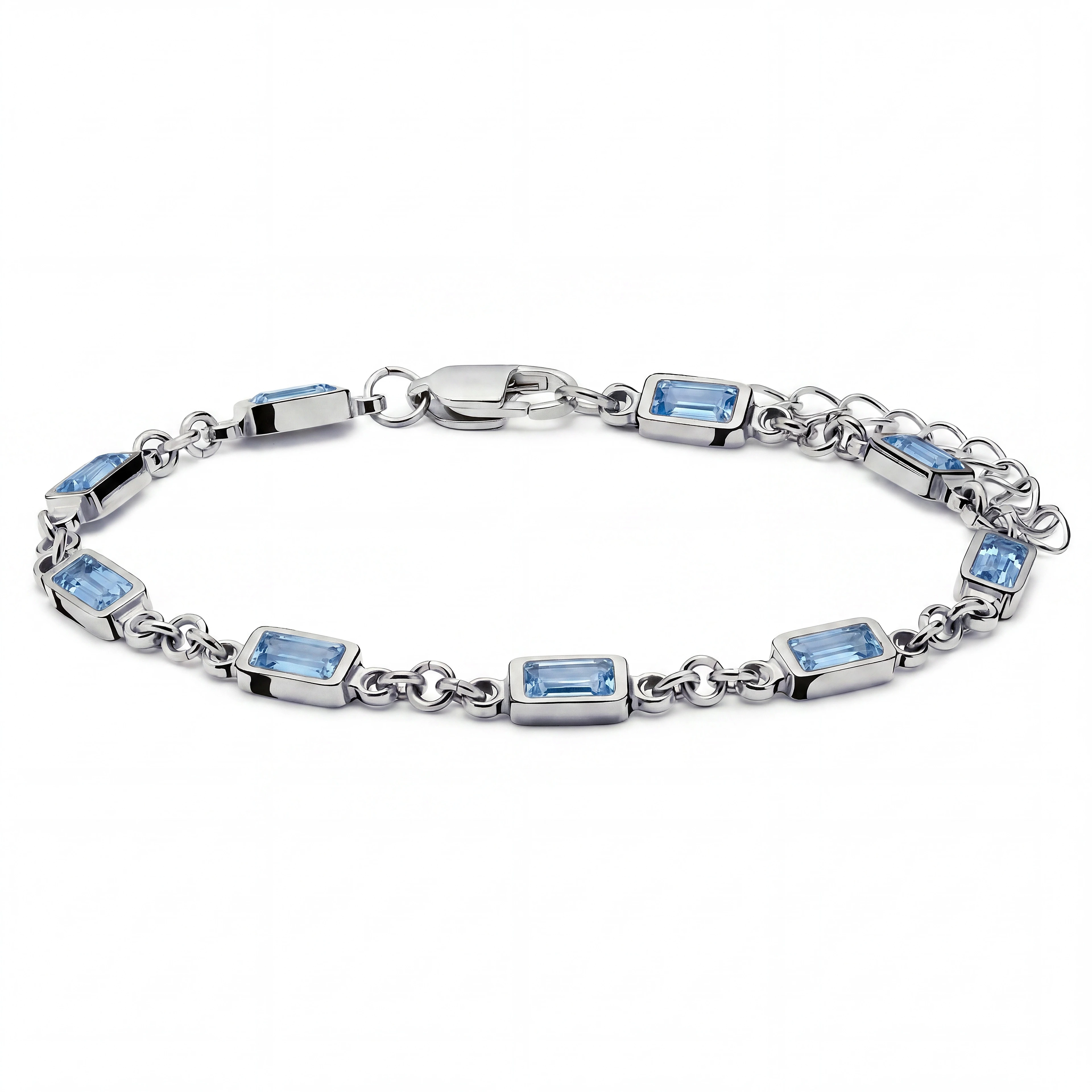 Prism | Dunkelblaues silberfarbenes Kristallglas-Edelstein-Armband Prism | Dunkelblaues silberfarbenes Kristallglas-Edelstein-Armband