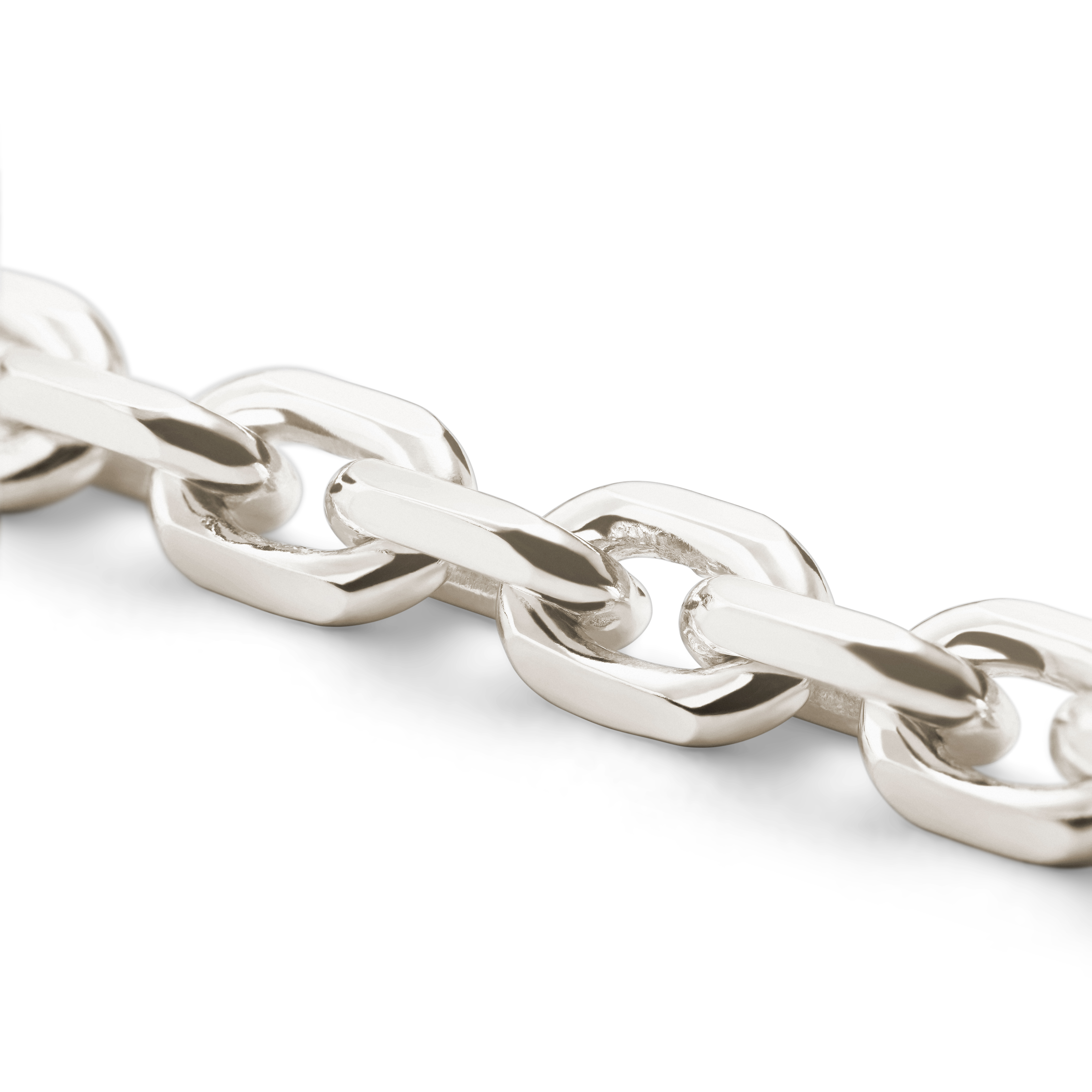 Argentia | Pinnoittamaton Raaka 925 Sterlinghopea 6 mm Kaapeliketju Rannekoru - 4