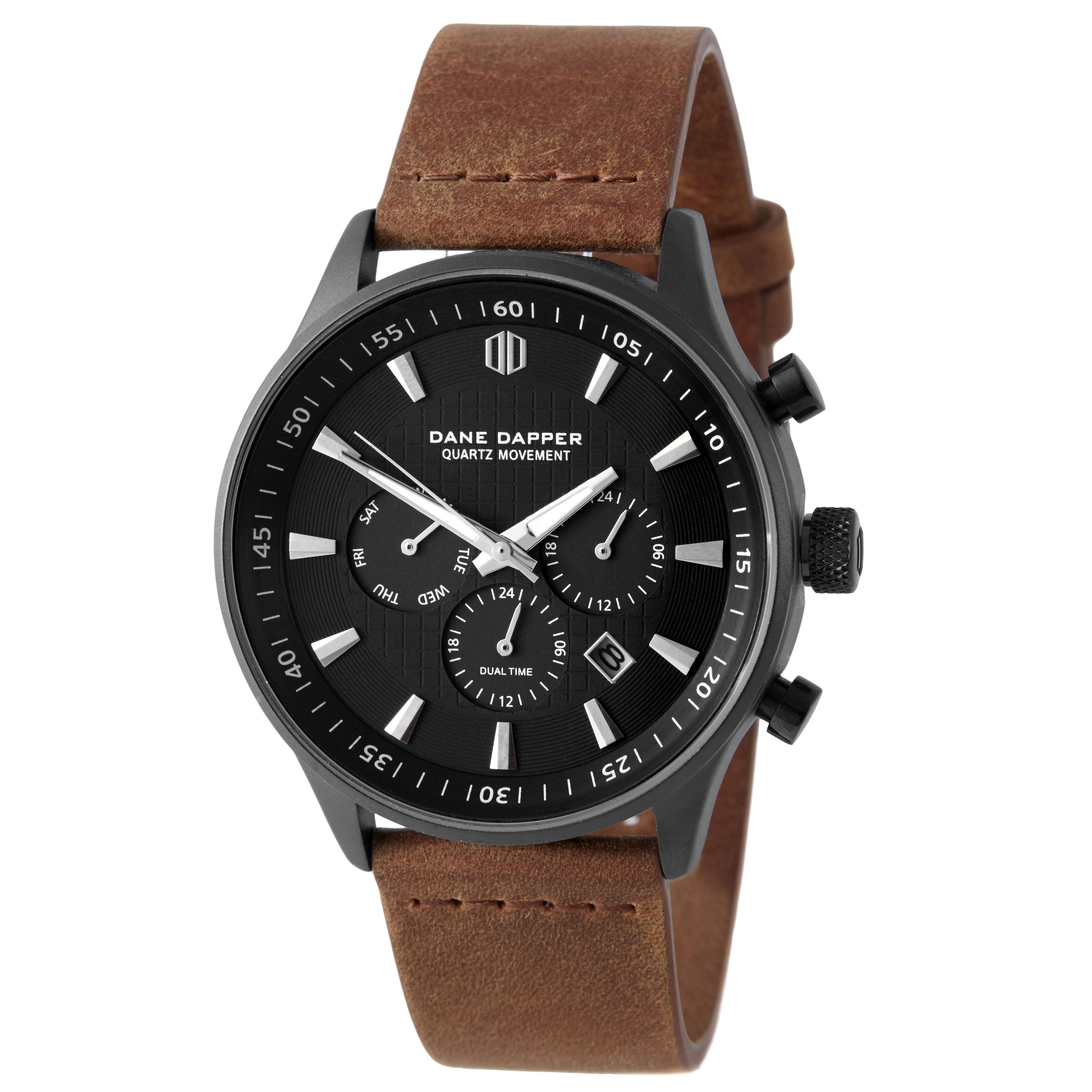 Black On Brown Troika Watch - 1