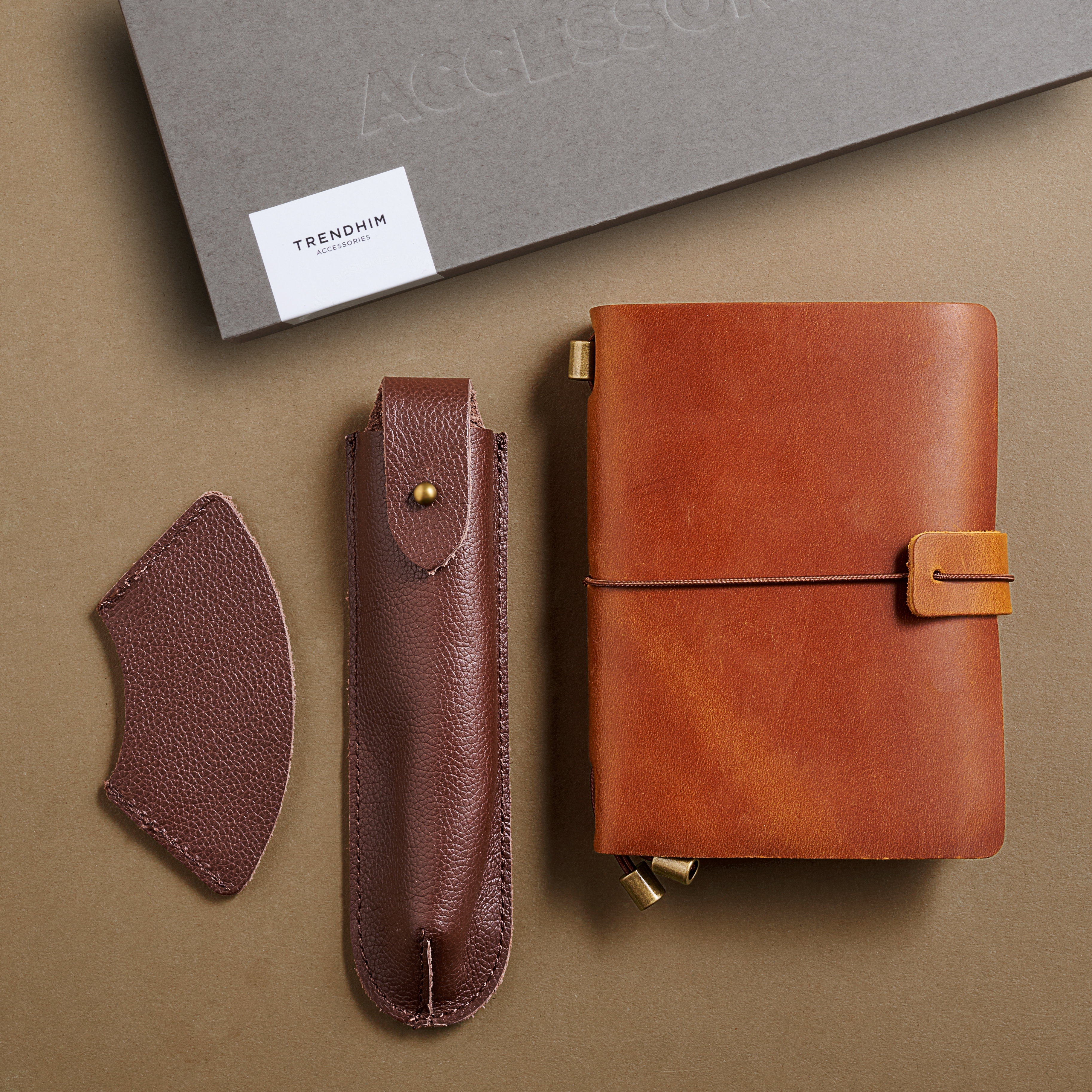 Caja de regalo de diario profesional | cuero marrón - 2