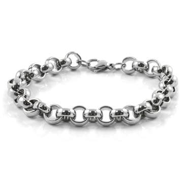Large Rings Stainless Steel Bracelet Large Rings Stainless Steel Bracelet