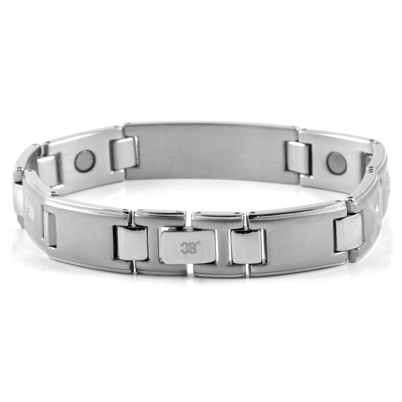 Bracelet magnétique symbole en acier 316L - 5
