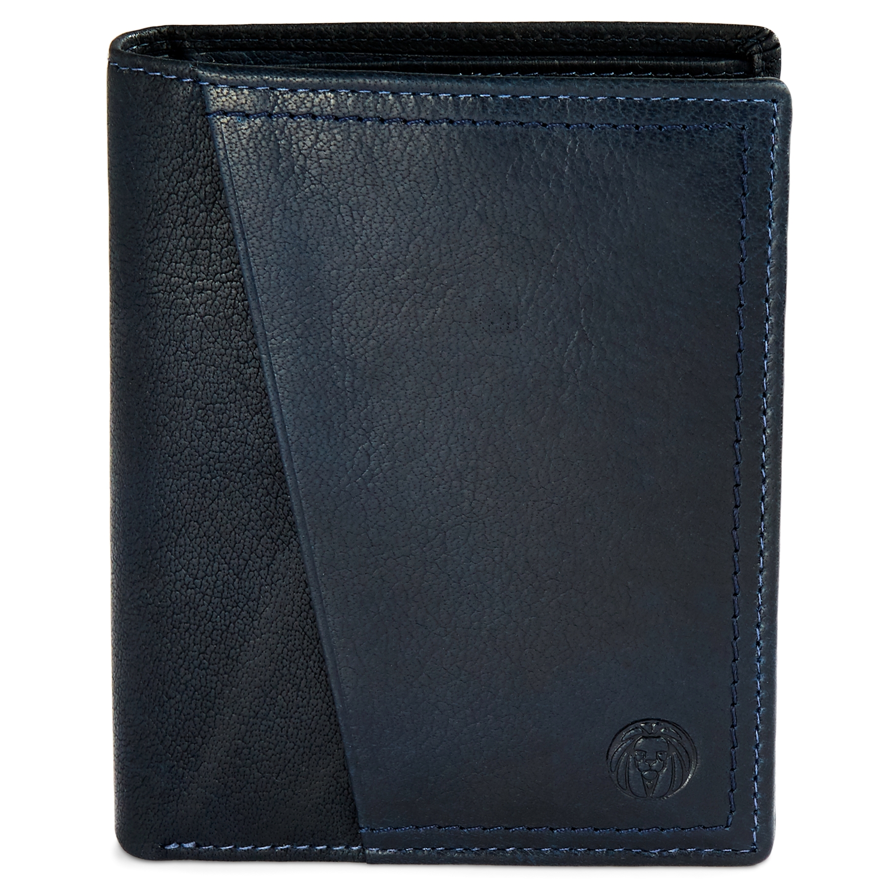 Montreal Rustic Navy Blue RFID Leather Wallet - 3