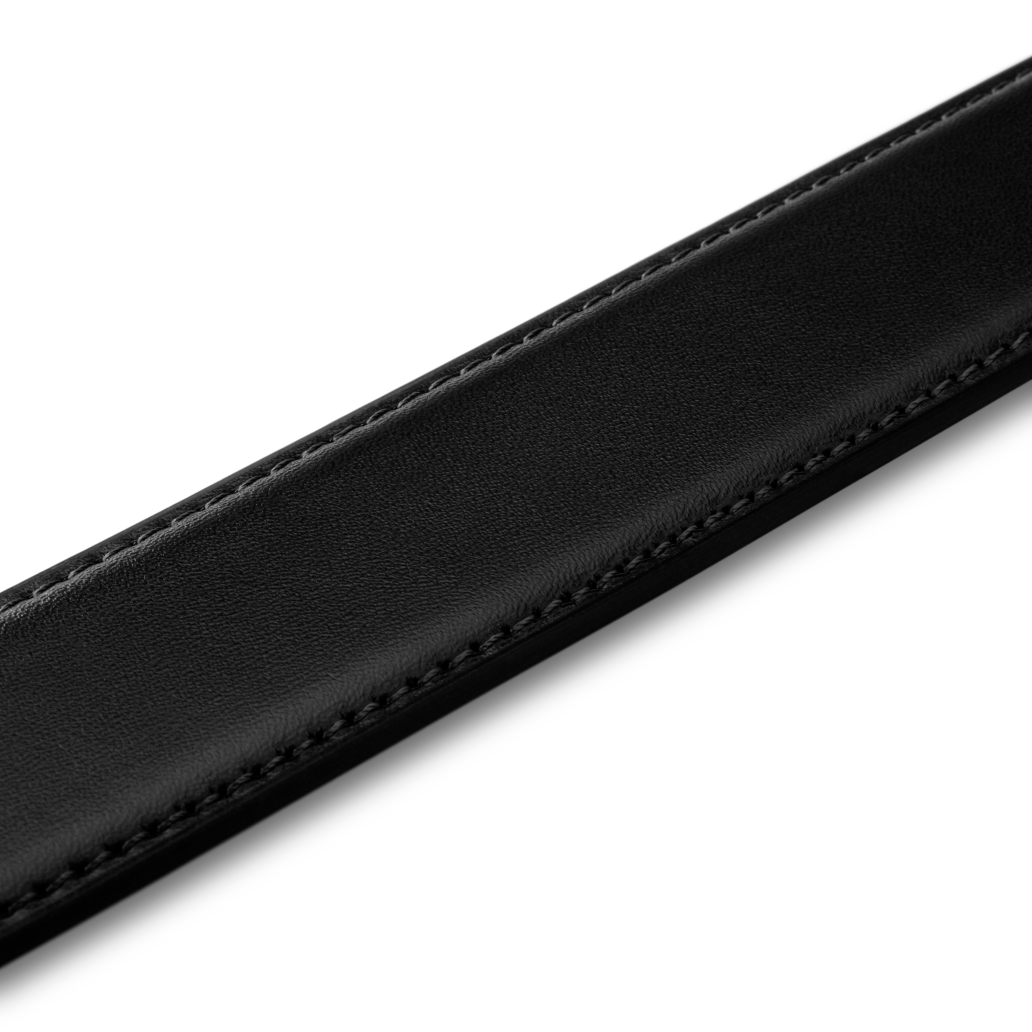 Black Auto-lock Faux Leather Belt - 5