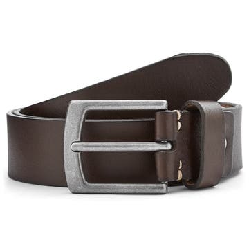 Walnut Brown Leather Rawhide Belt