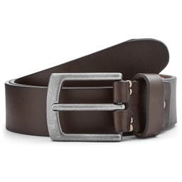 Dark Brown Italian Leather Belt