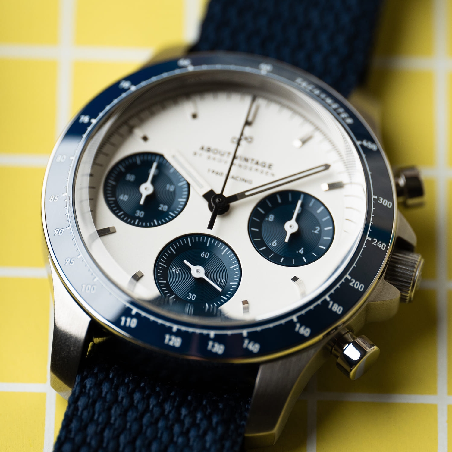 1960 Racing Chronograph | Kirurgisk stål, Marineblå & Hvid - 5