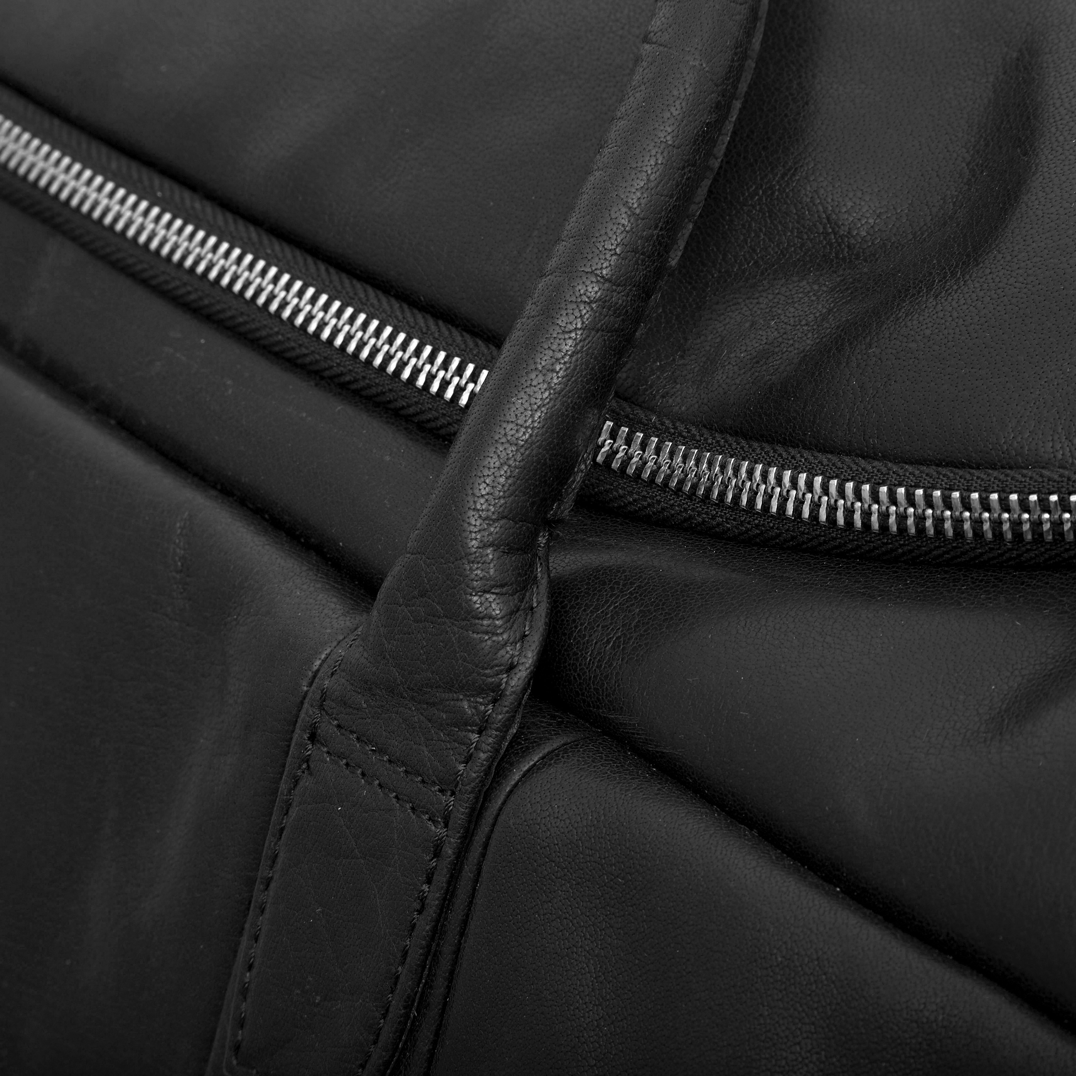 Bolsa de viaje grande Montreal de cuero negro - 18