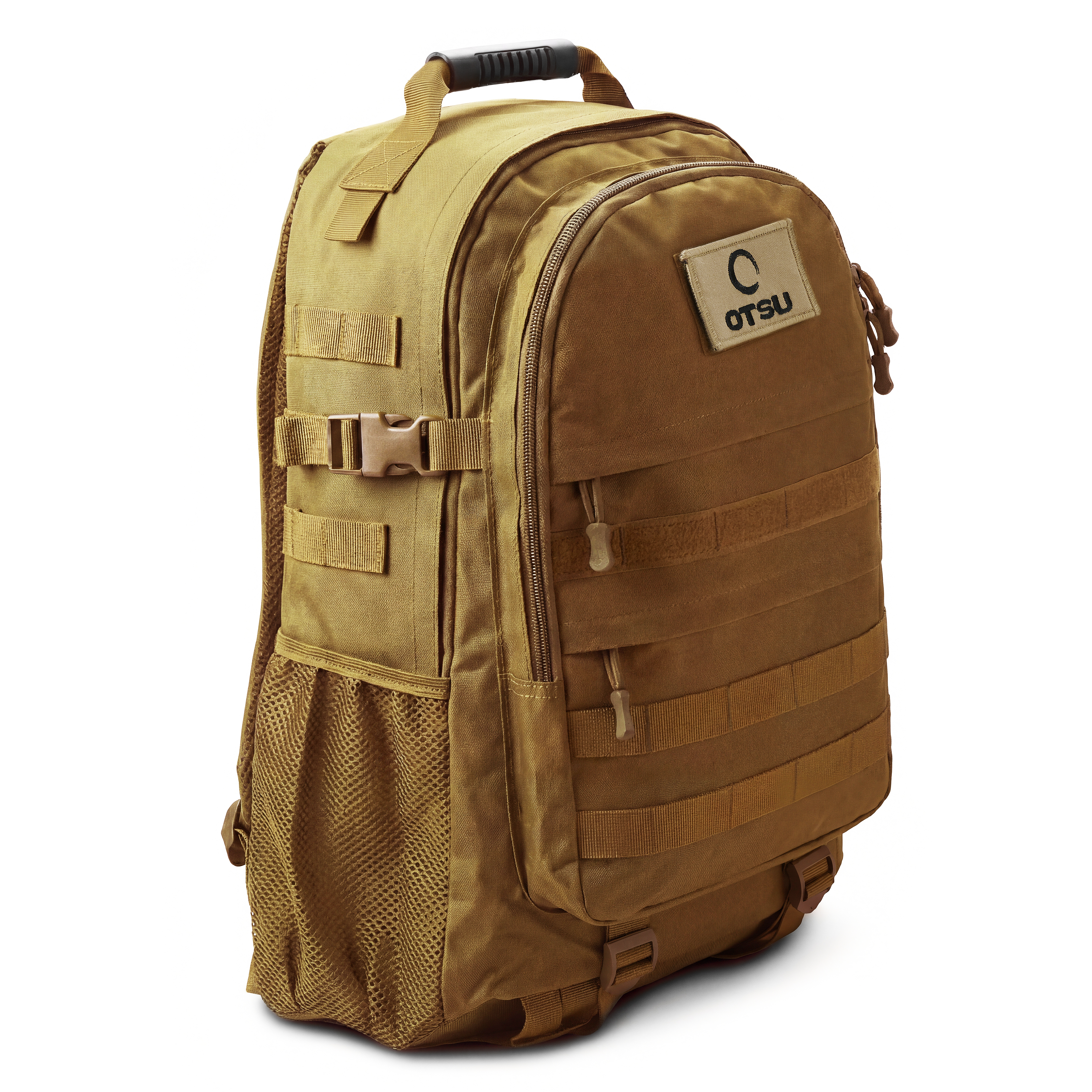 Expedition | Tan farbener taktischer Rucksack mit 35 L Volumen und mehreren Fächern sowie Patch-Fläche - 2