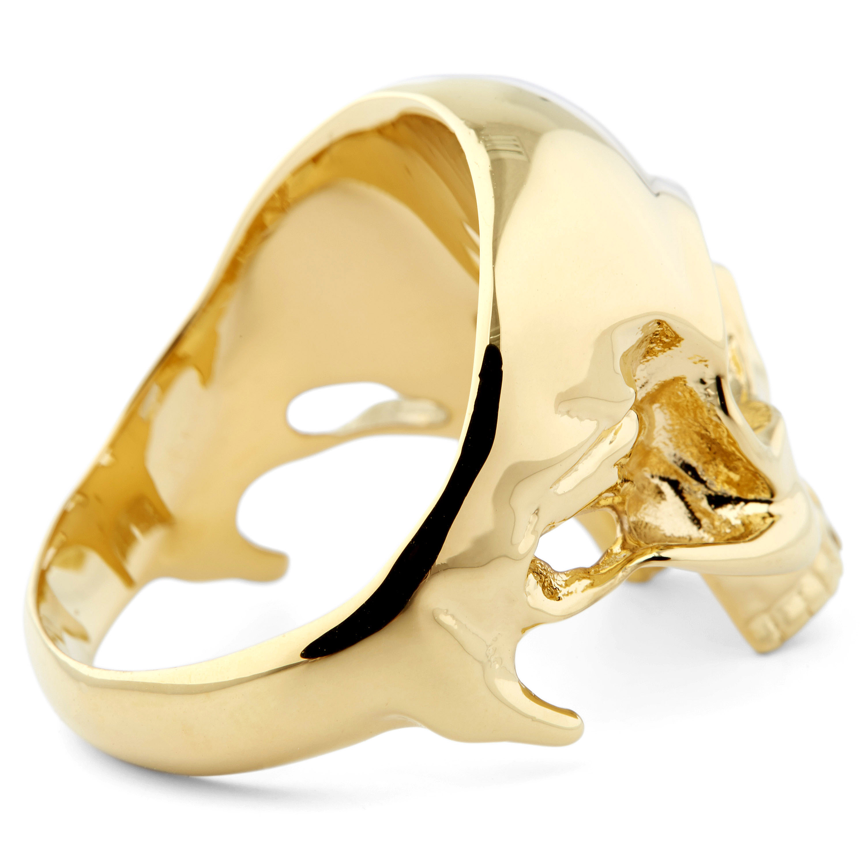 Vertex Skull 925s Gold Classic Ring - 4